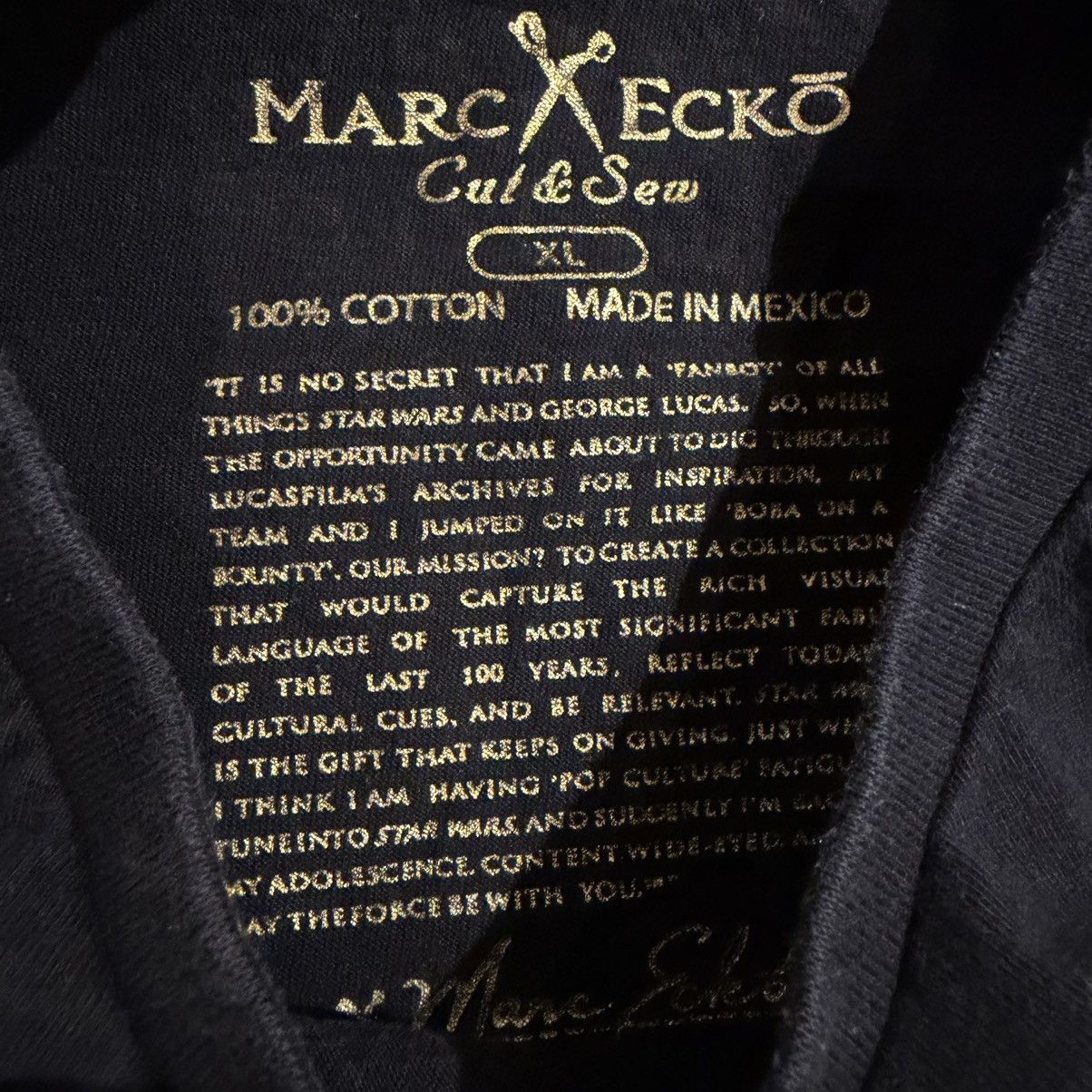 Marc Ecko 2008 Marc Ecko Cut & Sew Rhinestone Yoda Star Wars Tshirt Size US XL / EU 56 / 4 - 6 Thumbnail