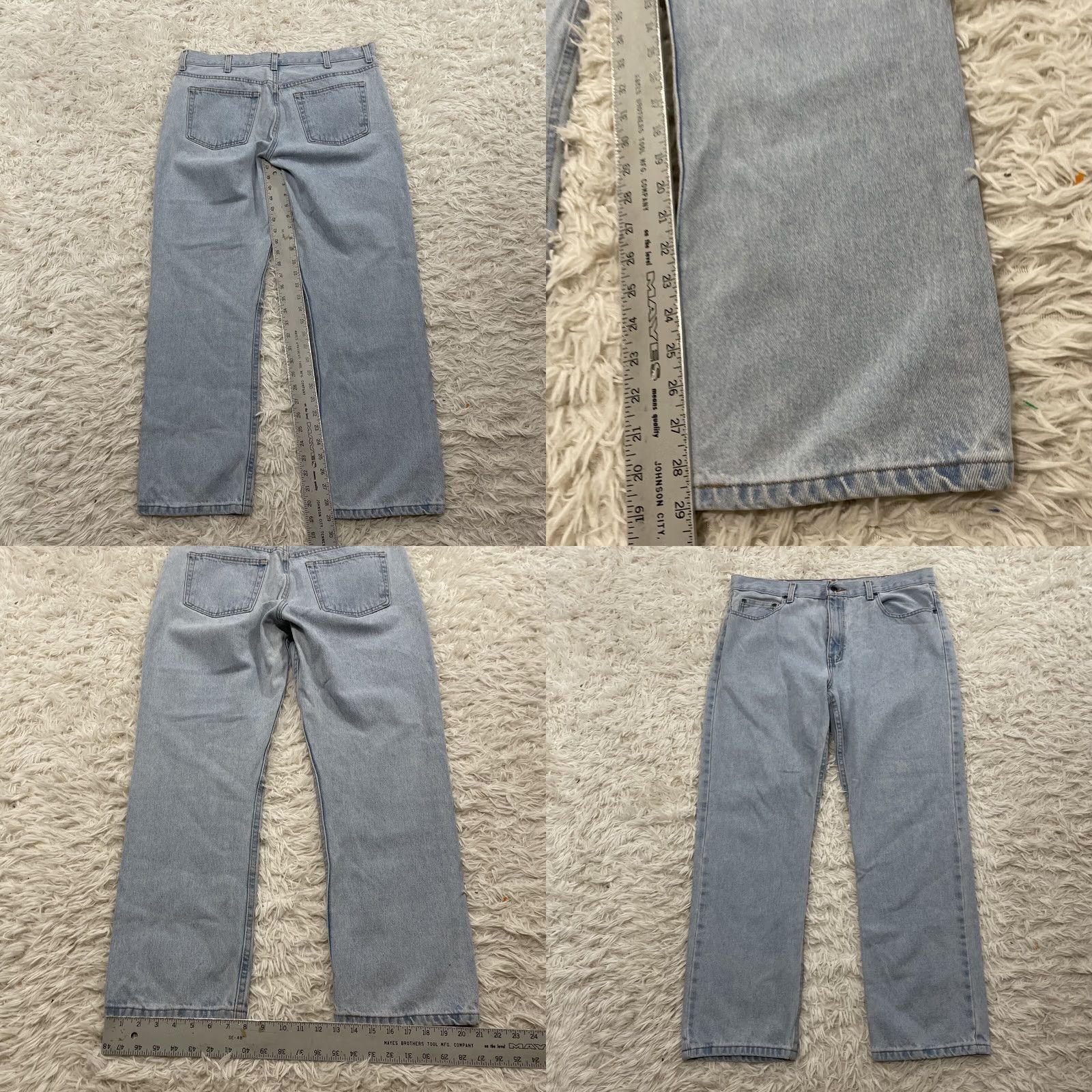 George VINTAGE GEORGE Jeans Men 36x30 Light Blue Wash Denim Regular Straight VTG Y2k Streetwear Mens Jeans Size US 36 / EU 52 - 9 Thumbnail