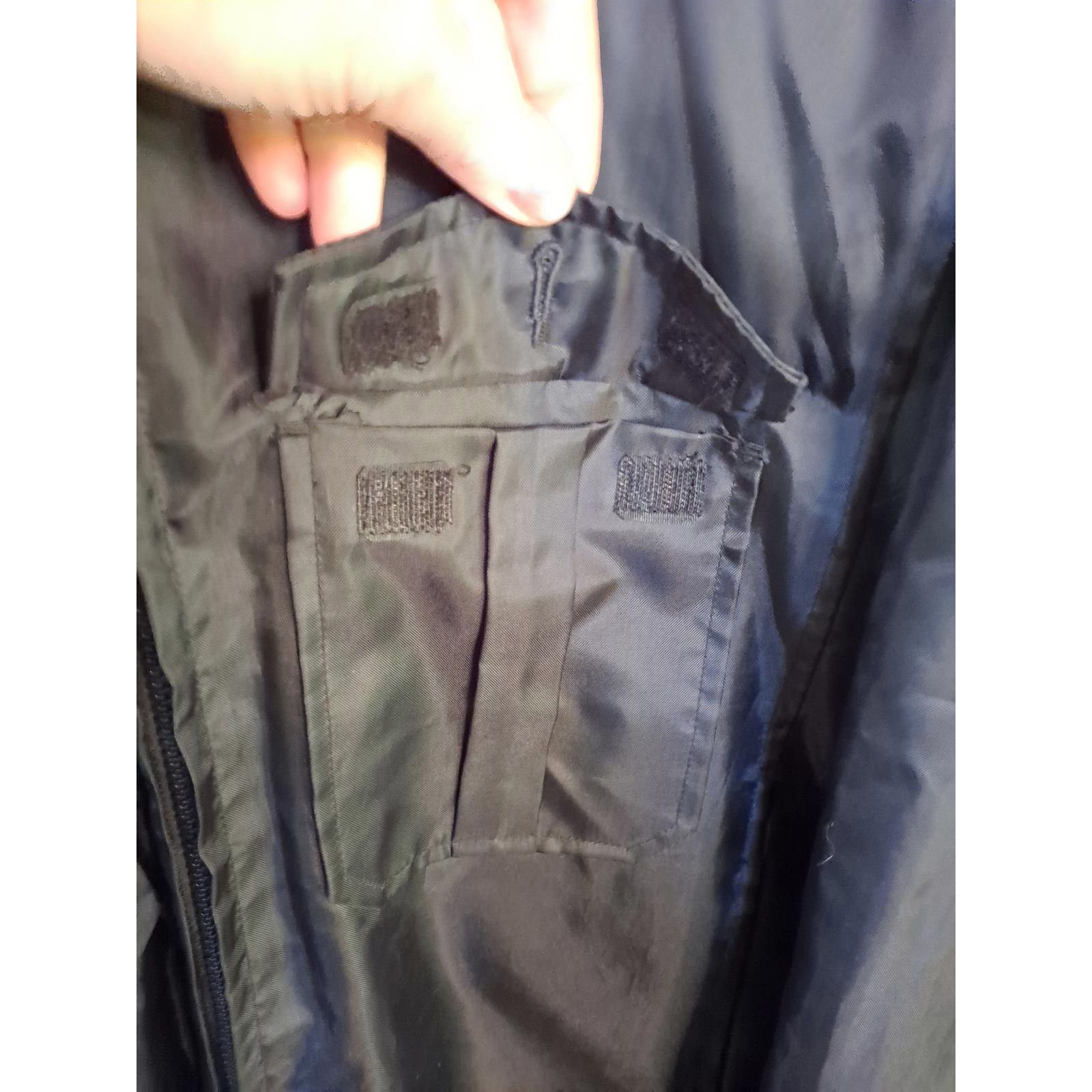 Tact Squad Black Insulated Jacket with Hook and Loop Front P