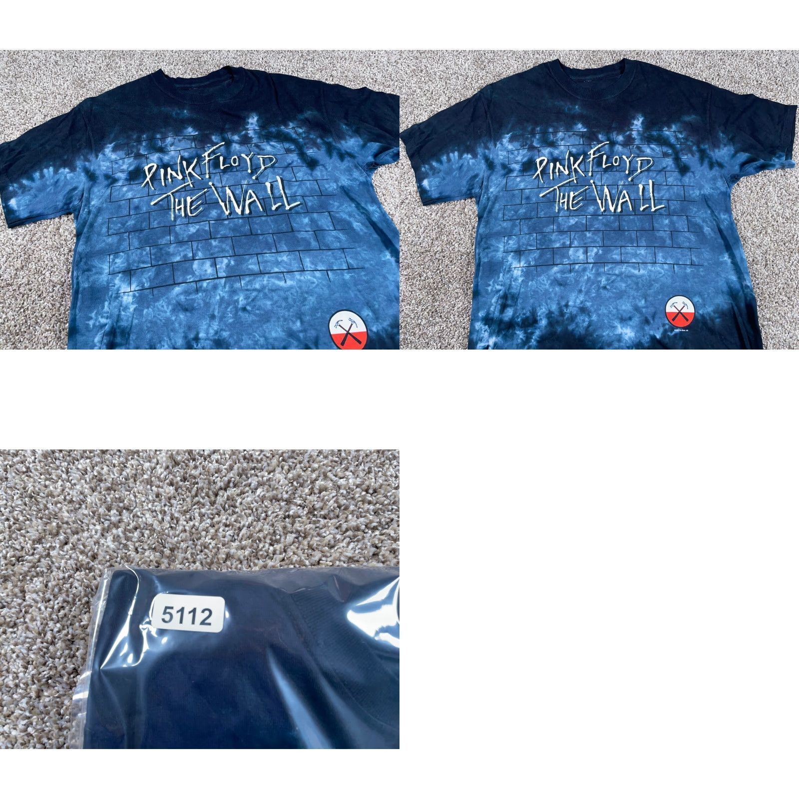 Liquid Blue Liquid Blue Pink Floyd The Wall T-Shirt Adult Large Black Blue Tie Dye Graphic Print Music Rock Mens Size US L / EU 52-54 / 3 - 8 Thumbnail