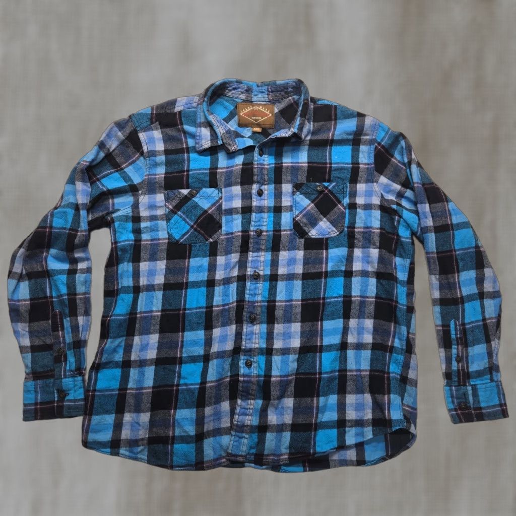 Camel VINTAGE Red Camel Button-Up Shirt Long Sleeve Adult Men 2XL Blue Plaid Flannel Casual Workwear Size US XXL / EU 58 / 5 - 1 Thumbnail