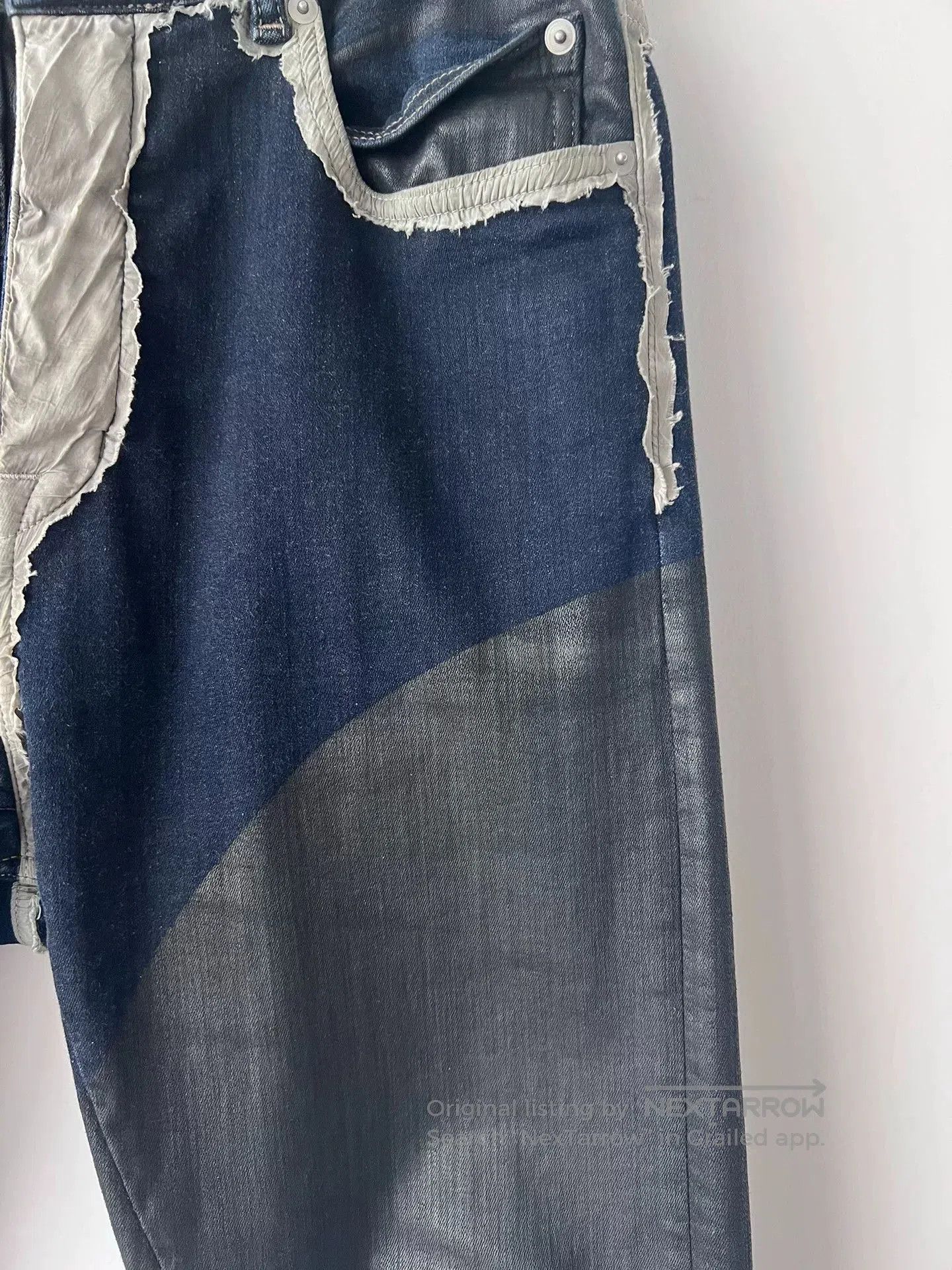 Rick Owens rick owens patchwork denim cropped pants. Size US 31 - 2 Thumbnail