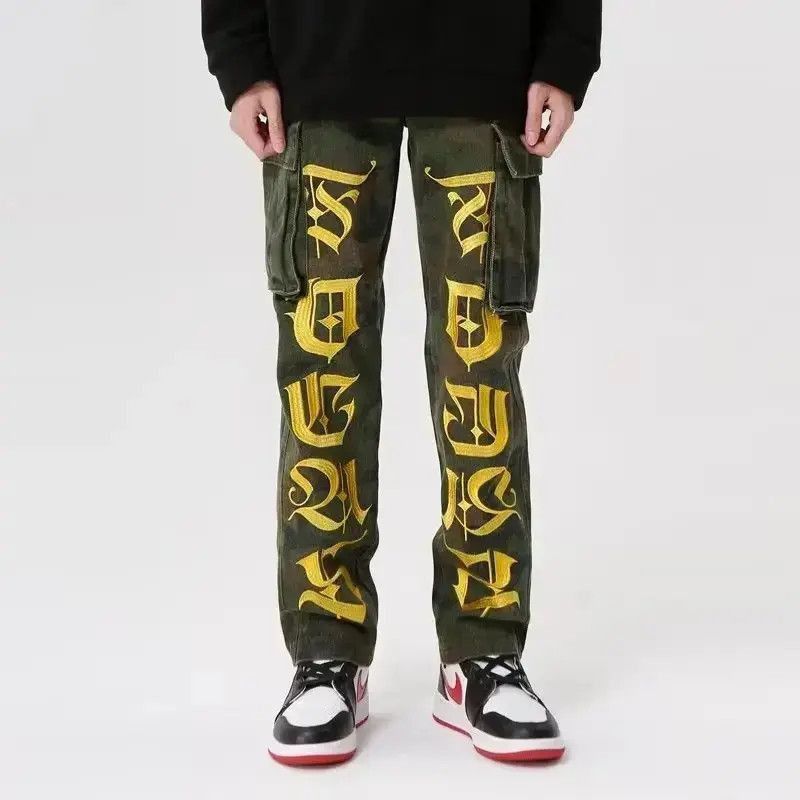 Japanese Brand Letters Cargo Stacked Denim Jeans Camouflage Size US 30 / EU 46 - 4 Thumbnail