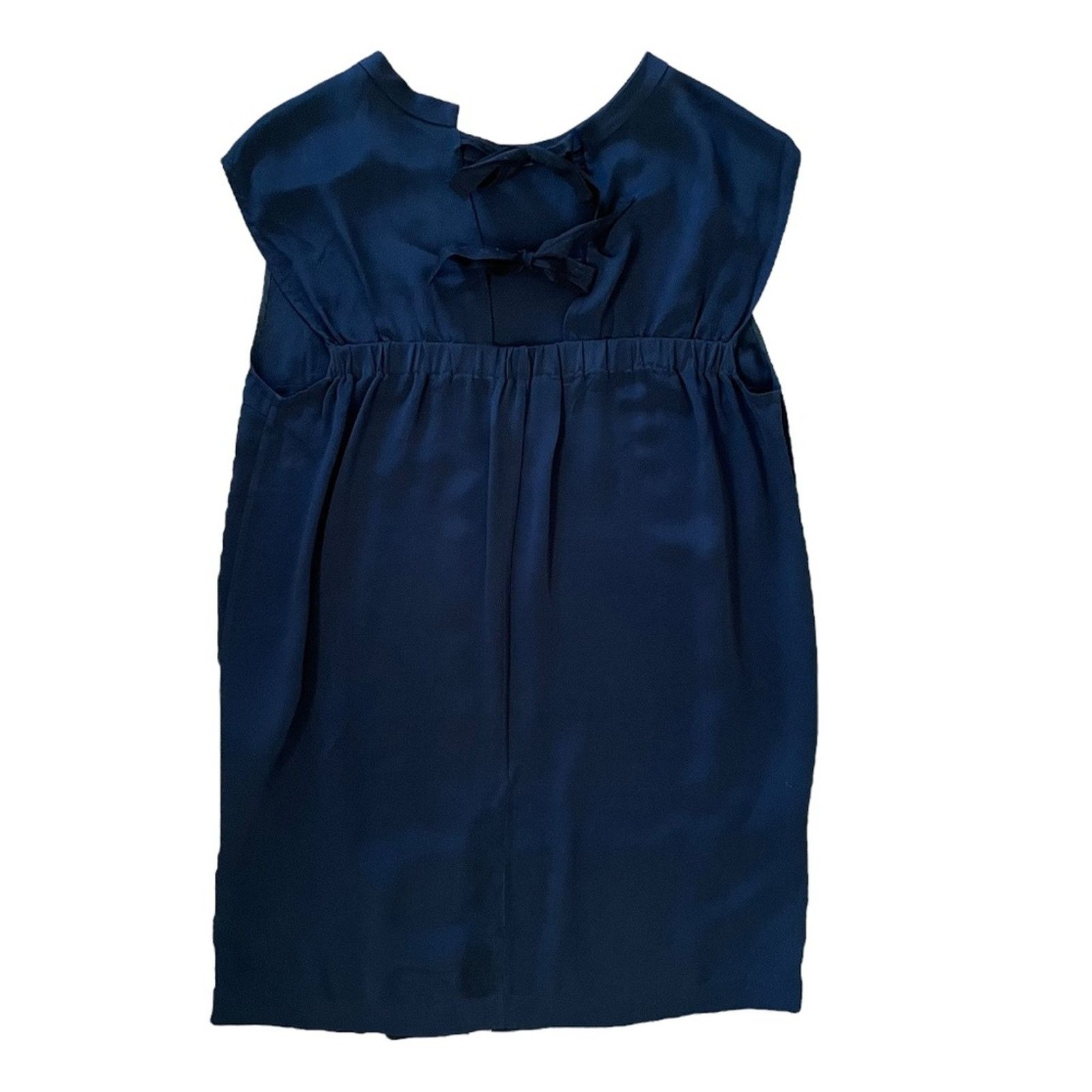 3.1 Phillip Lim 3.1 Phillip Lim Navy Blue Silk Lace Trim Shift Mini Dress Size S / US 4 / IT 40 - 3 Thumbnail