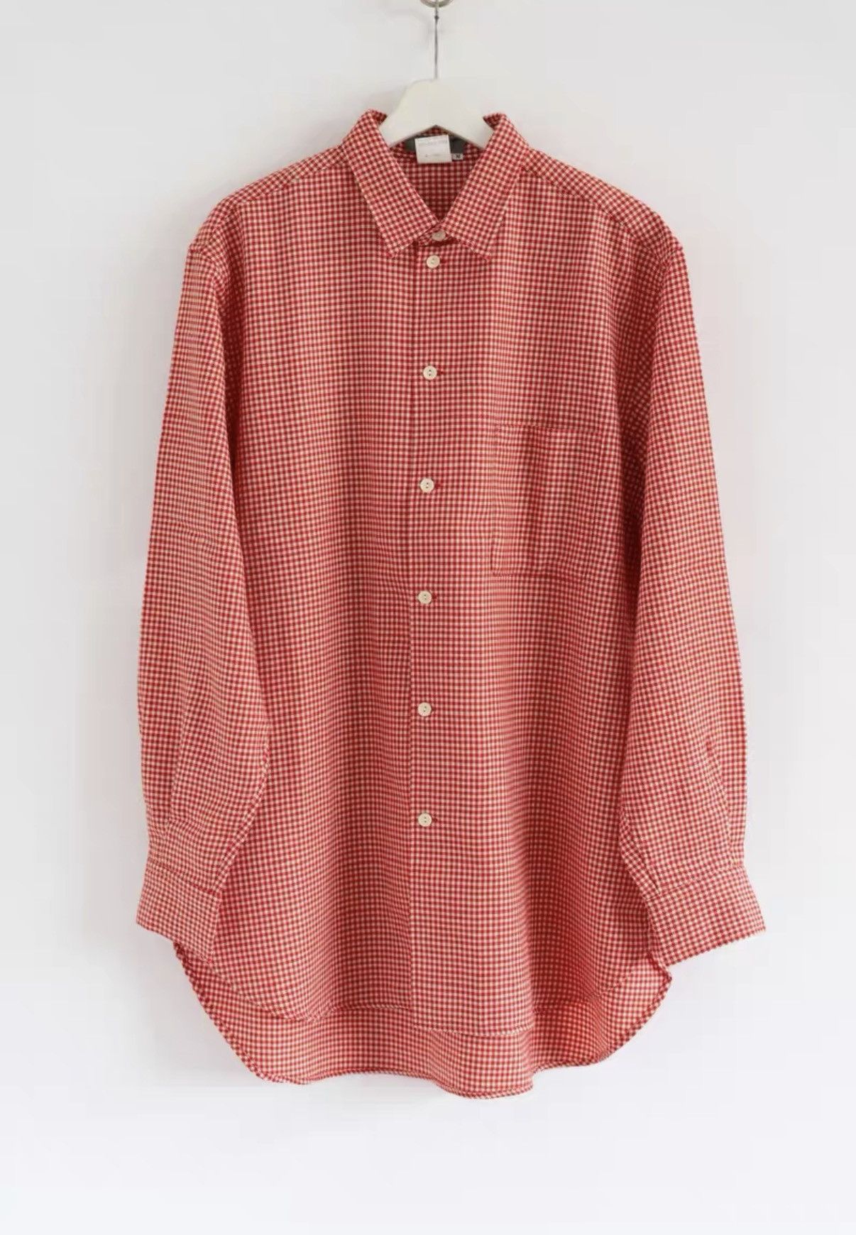 Yohji Yamamoto Yohji Yamamoto 93aw Houndstooth Red Shirt K4 Size US M / EU 48-50 / 2 - 1 Thumbnail