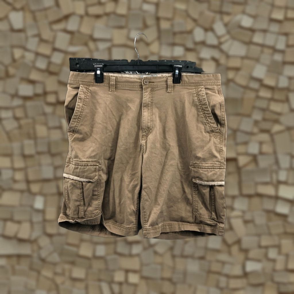 Vintage Sun River Cargo Shorts Mens Size 40 Mid Rise Medium Wash Beige Size US 40 / EU 56 - 1 Thumbnail