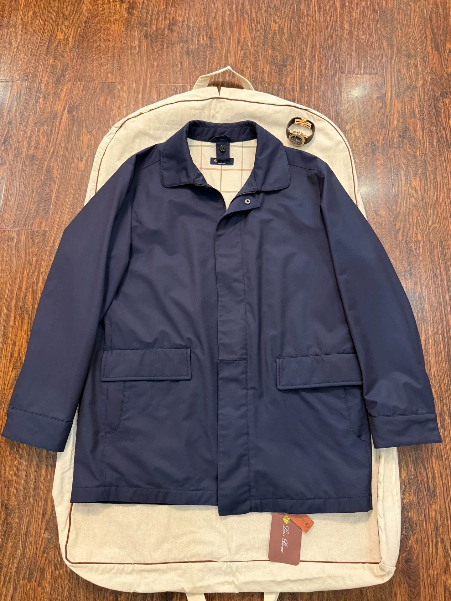 Loro Piana Blue Collared Light Jacket with Front Pockets Size US M / EU 48-50 / 2 - 1 Thumbnail