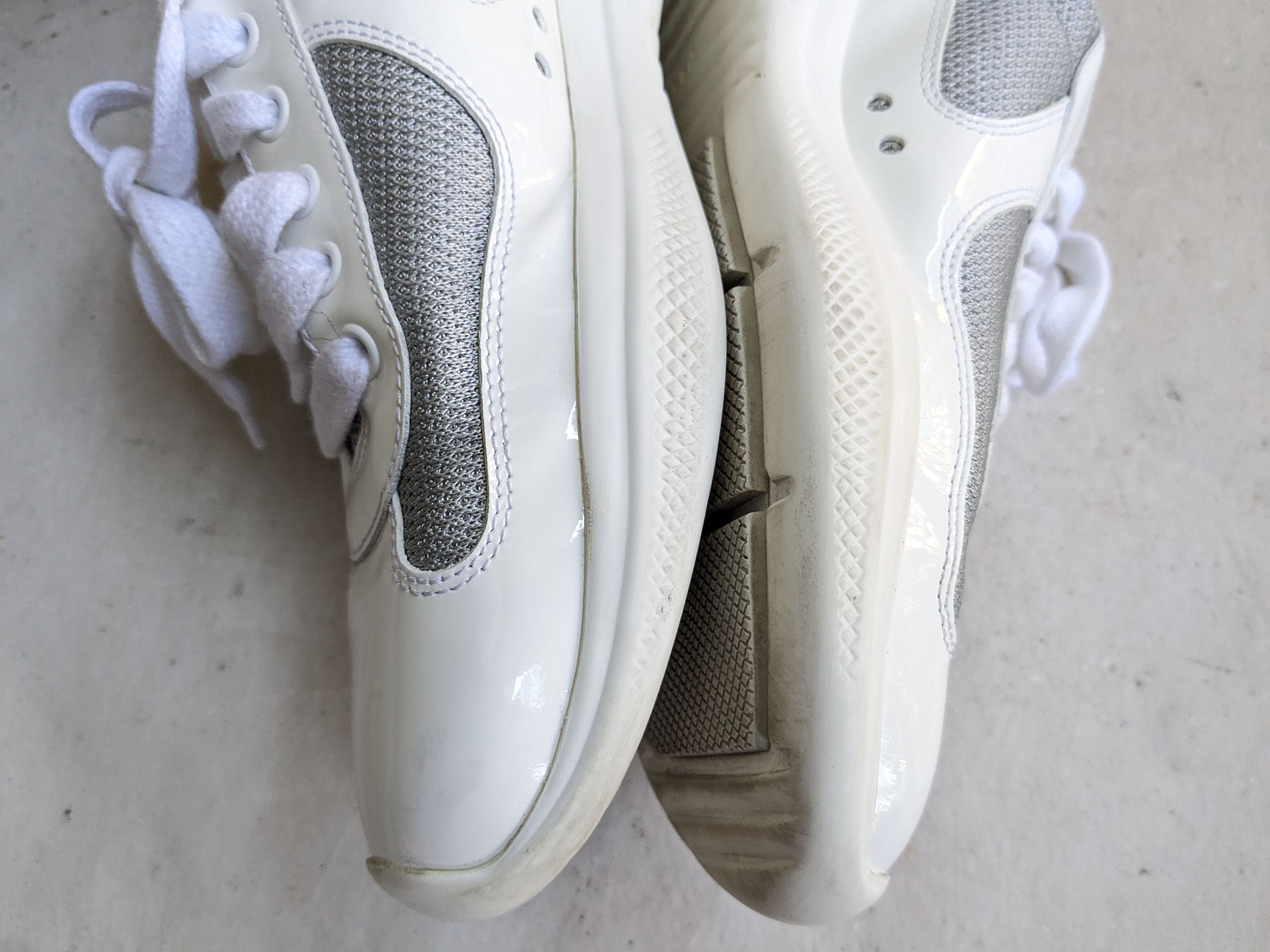 Prada Prada America's Cup White 8 Low Silver Patent Leather Size US 8 / EU 41 - 9 Thumbnail