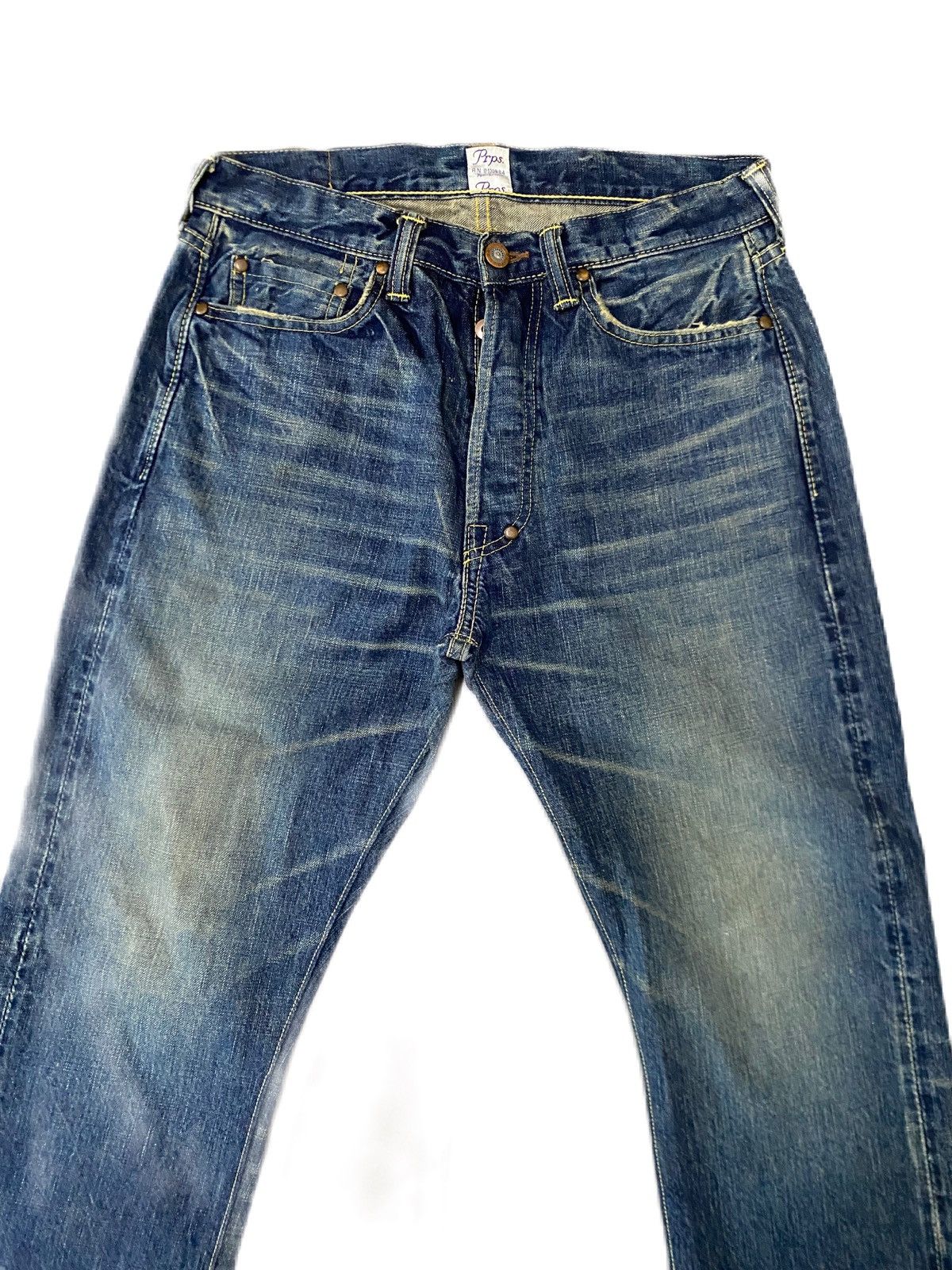 Japanese Brand × Prps PRPS SELVEDGE DISTRESS DENIM STRAIGHT TYPE Size US 32 / EU 48 - 6 Thumbnail
