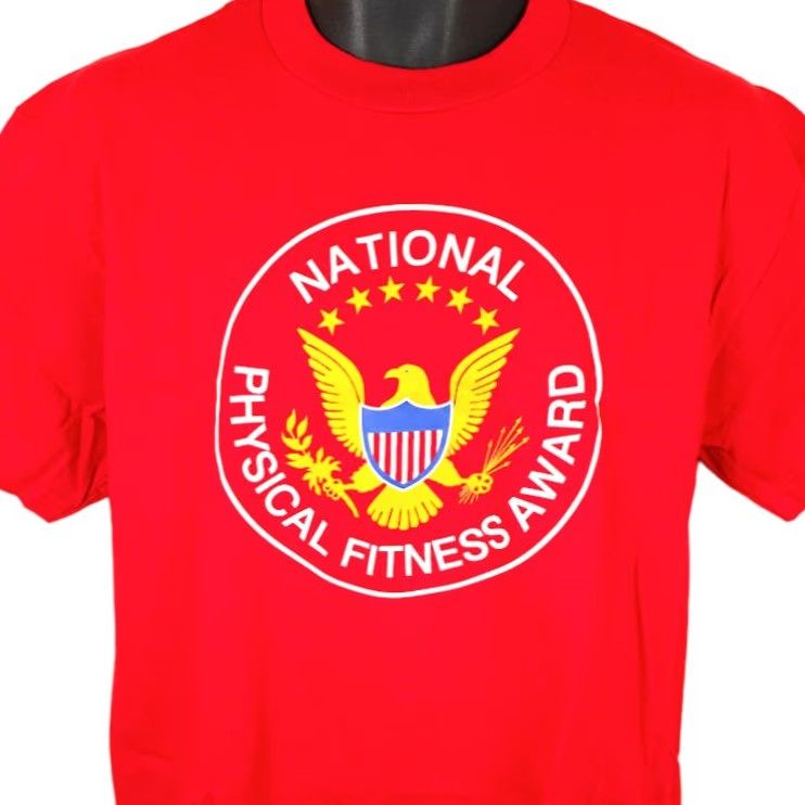 Delta VINTAGE National Physical Fitness Award T Shirt Mens Size Medium Red Y2K Size US M / EU 48-50 / 2 - 2 Thumbnail