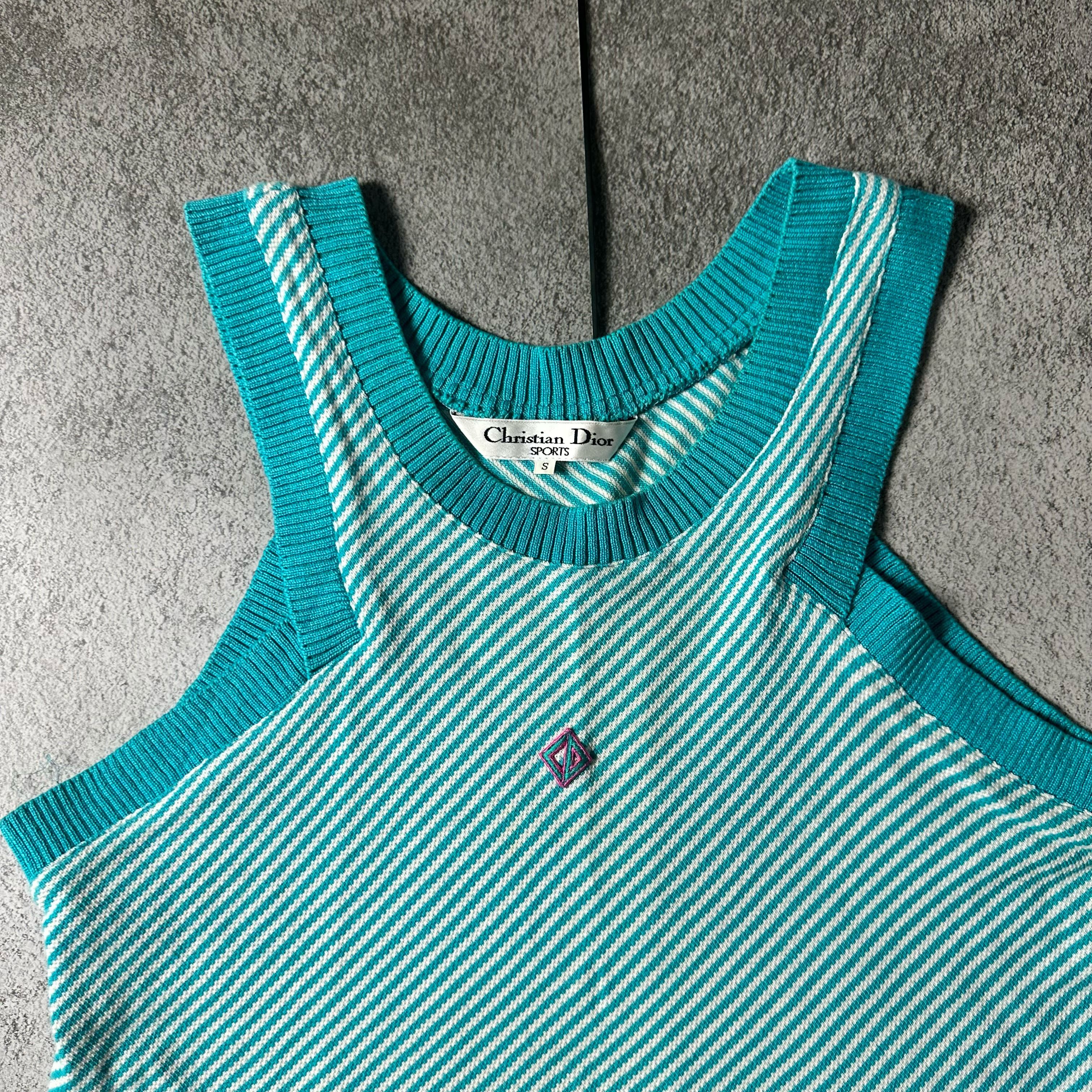 Dior Christian Dior Sports Tortoise Blue Knitted Tank Top Size S / US 4 / IT 40 - 6 Thumbnail