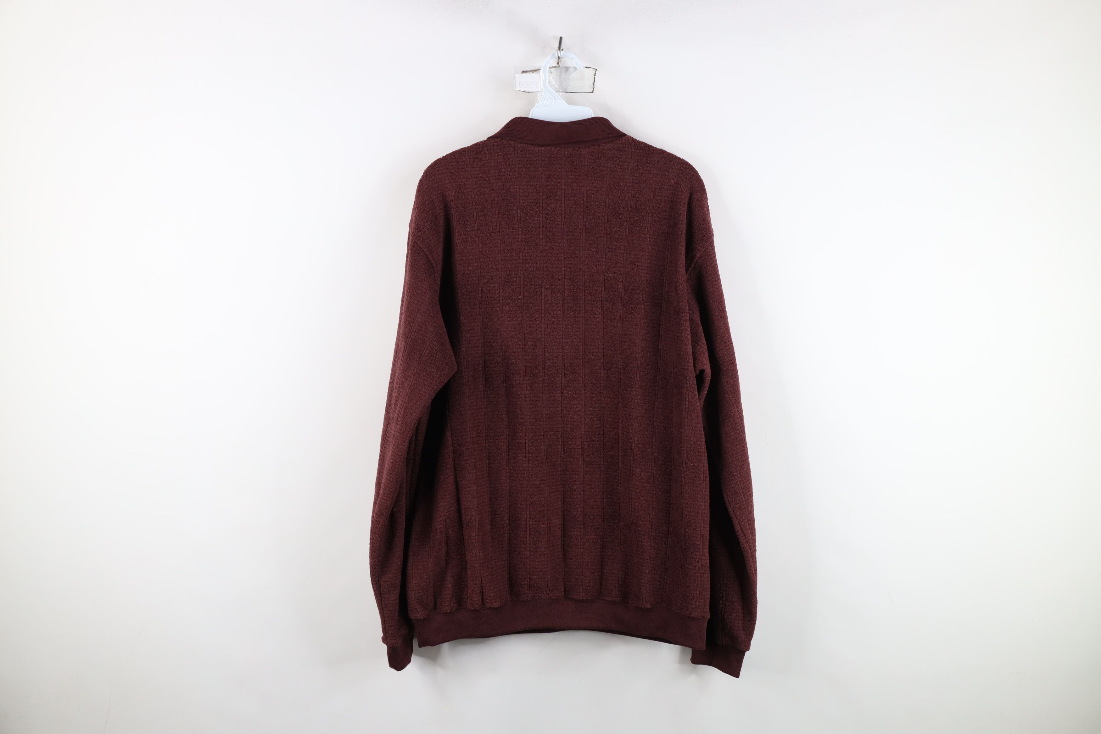 Vintage Vintage 90s Y2K Streetwear Ribbed Fleece Collared Sweatshirt Size US L / EU 52-54 / 3 - 8 Thumbnail