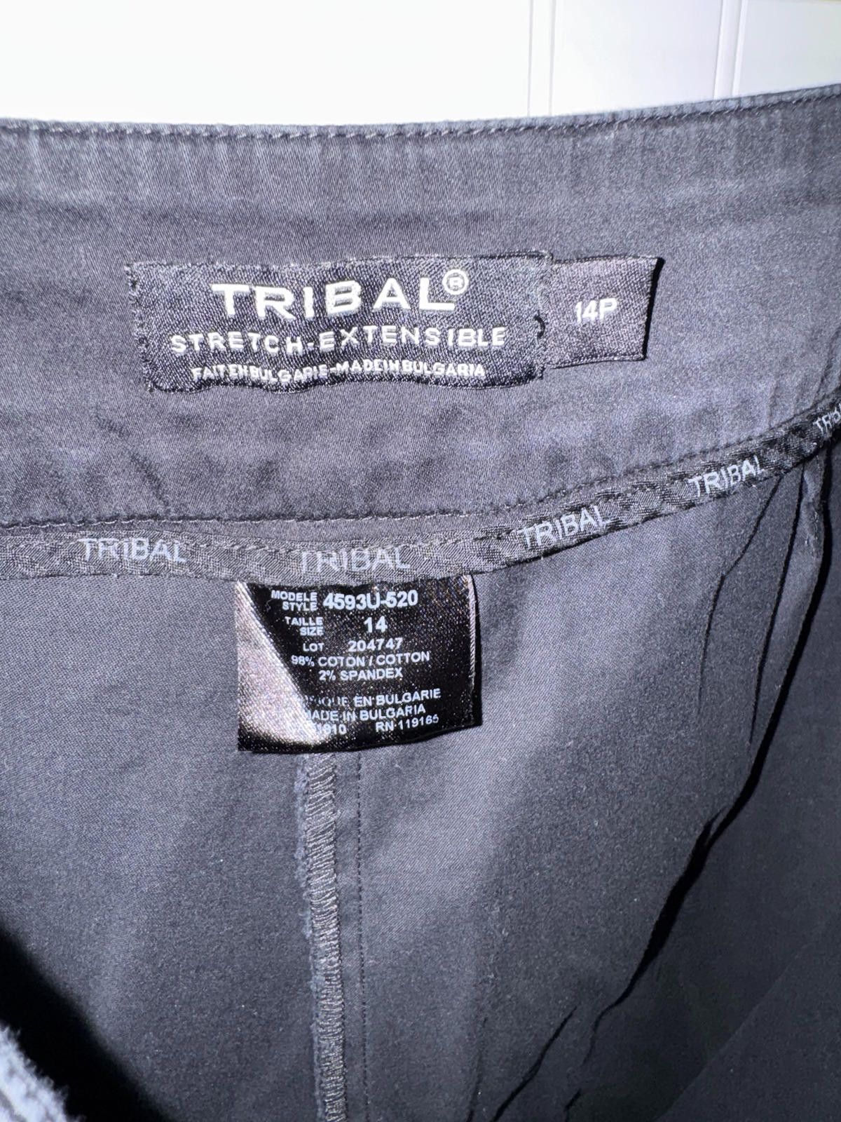 Tribal Streetwear Tribal Women's 14P Black Stretch Capri Cropped Pants Size 34" / US 12 / IT 48 - 3 Thumbnail