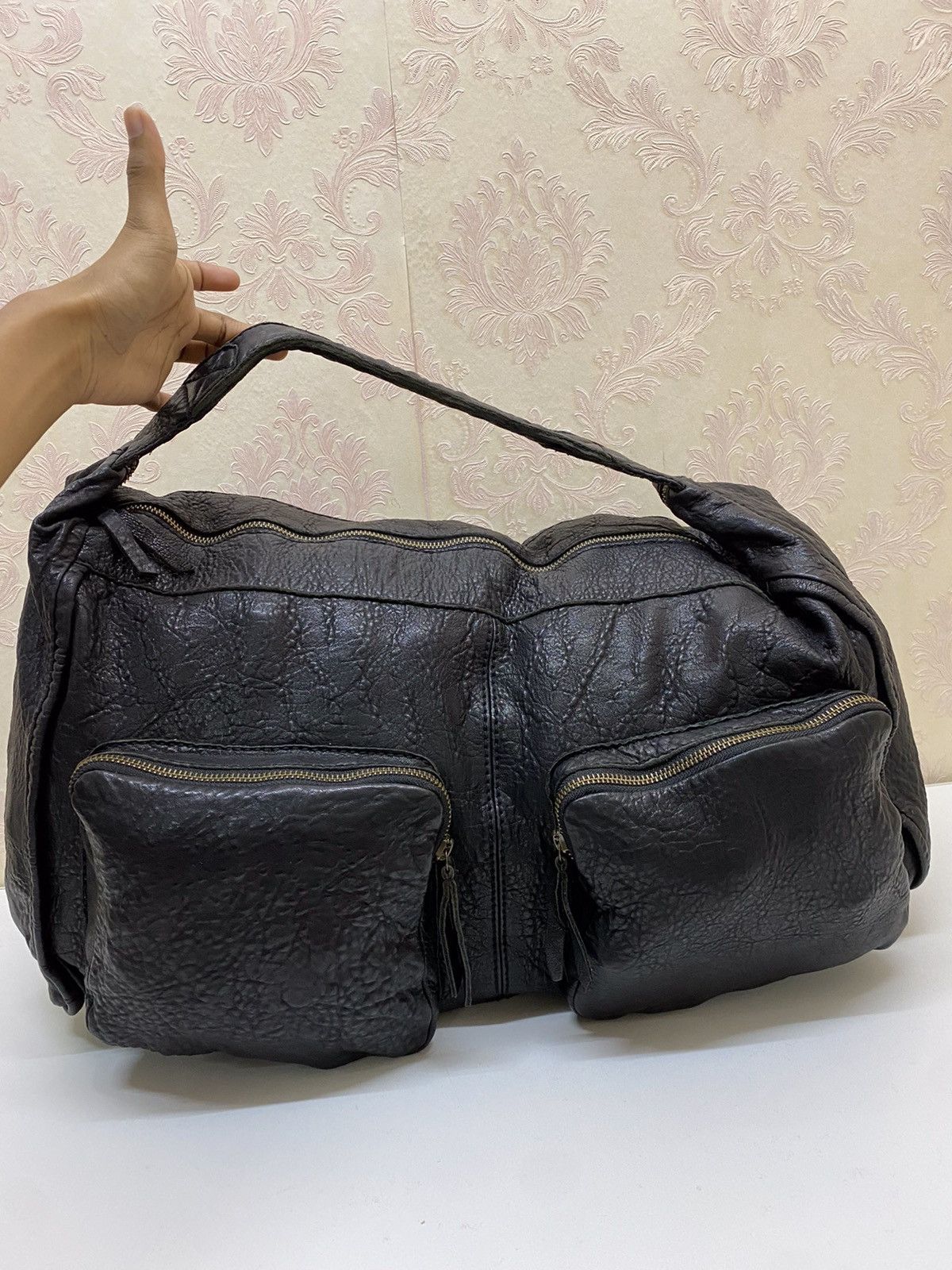 Japanese Brand O’S Style Multipocket Leather Black Bag Size ONE SIZE - 2 Thumbnail