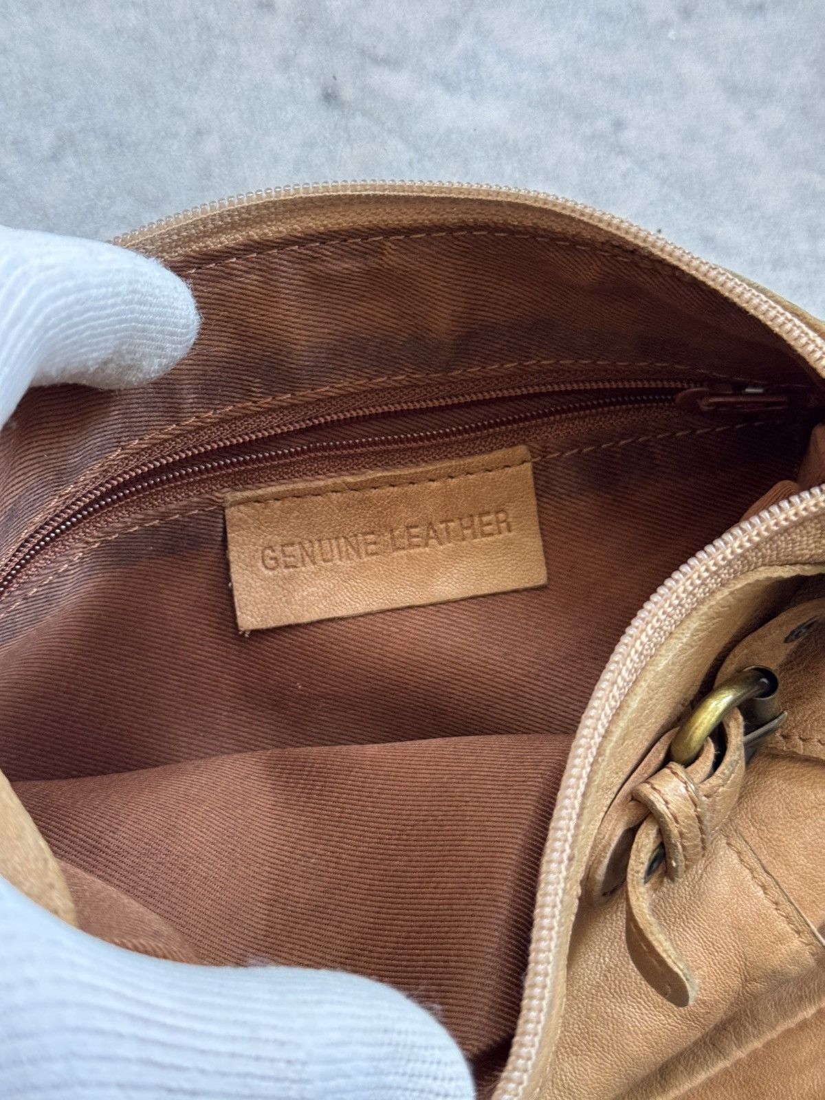 Genuine Leather Vintage brown 100% leather bag wmns Size ONE SIZE - 6 Thumbnail