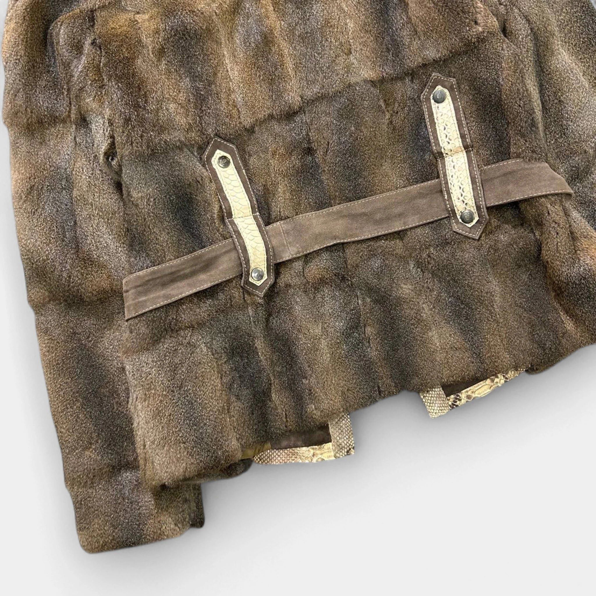 Just Cavalli Just Cavalli 2000's Real Rabbit Fur and Python Size M / US 6-8 / IT 42-44 - 7 Thumbnail