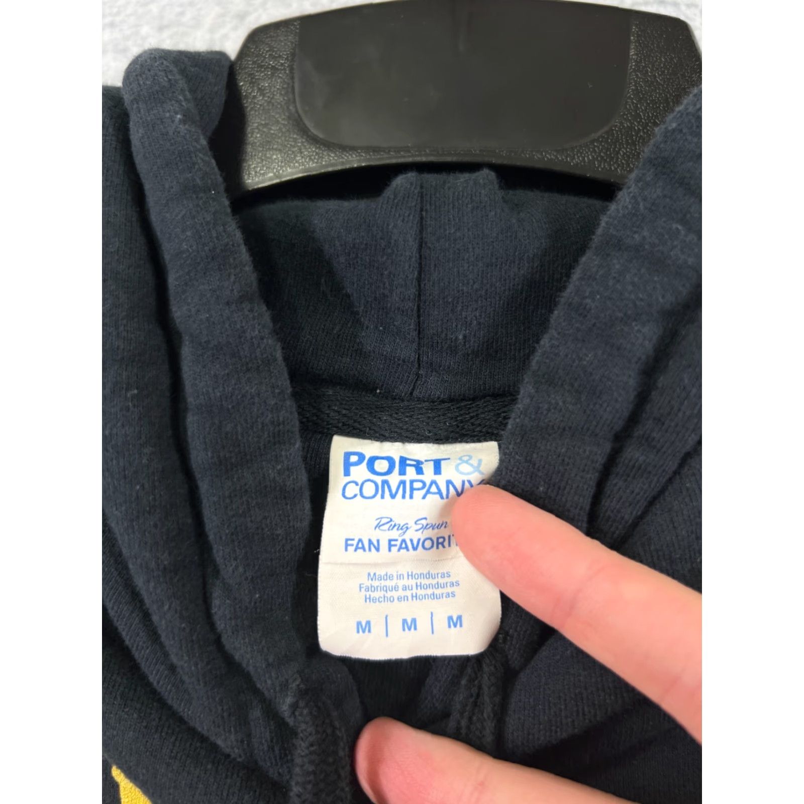 Port & Company Army Girlfriend Hoodie Adult Medium Black Cotton Blend Jersey Long Sleeve Pocket Size US M / EU 48-50 / 2 - 7 Thumbnail