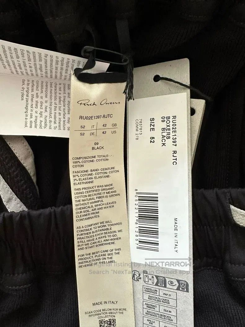 Rick Owens Rick Owens 25FW Black Cotton Shorts. Size US 30 / EU 46 - 4 Thumbnail