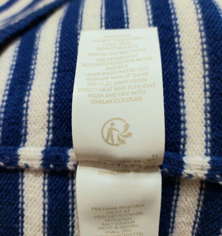 Boden 100% wool sweater jumper white blue luxury soft unique Size XS / US 0-2 / IT 36-38 - 7 Thumbnail