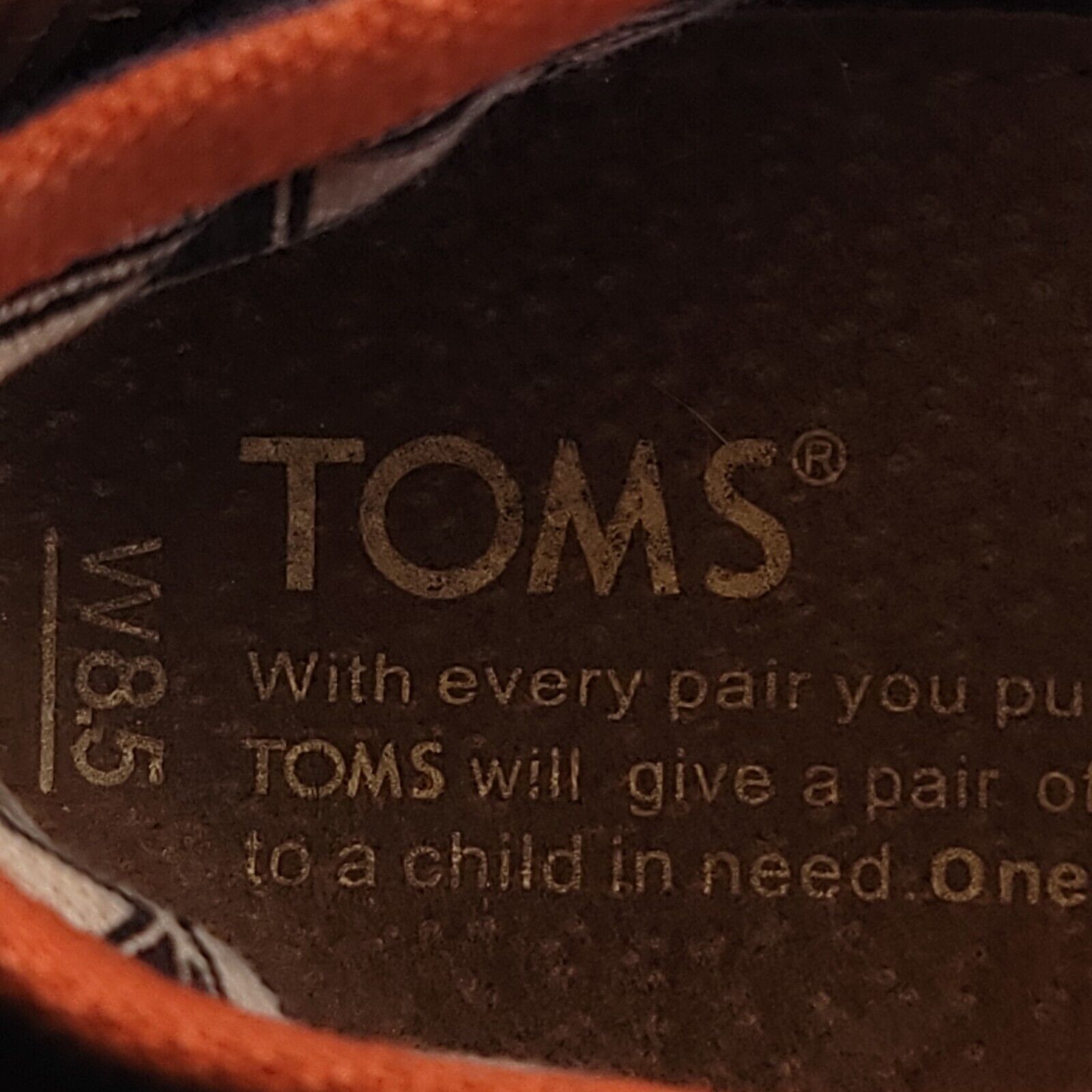 Toms Toms Round Toe Ballet Flat Womens Size 8.5 Blue Orange Size US 8.5 / IT 38.5 - 8 Thumbnail