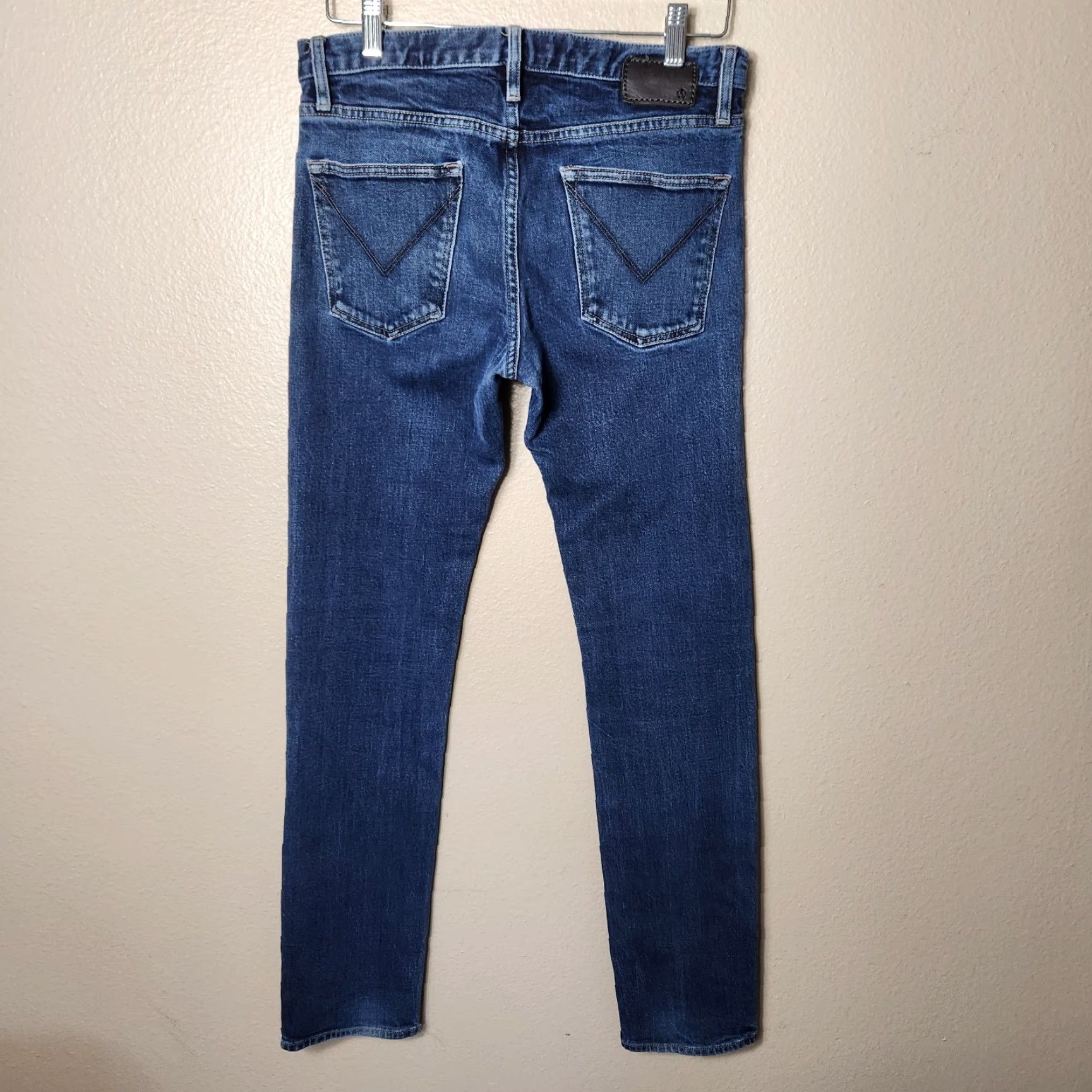 John Varvatos VINTAGE John Varvatos Mens Bowery Slim Straight Jeans-Size 29 Regular 29 Dark Denim Mens Size US 29 - 2 Thumbnail