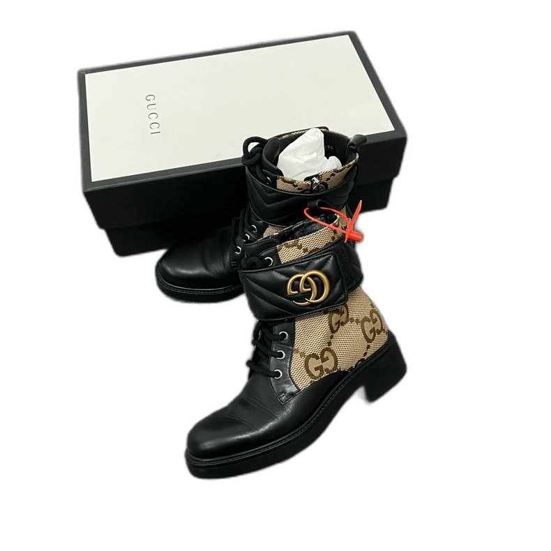 Gucci Gucci Marmont Logo Print Short Boots-2506 Size US 5 / IT 35 - 1 Thumbnail