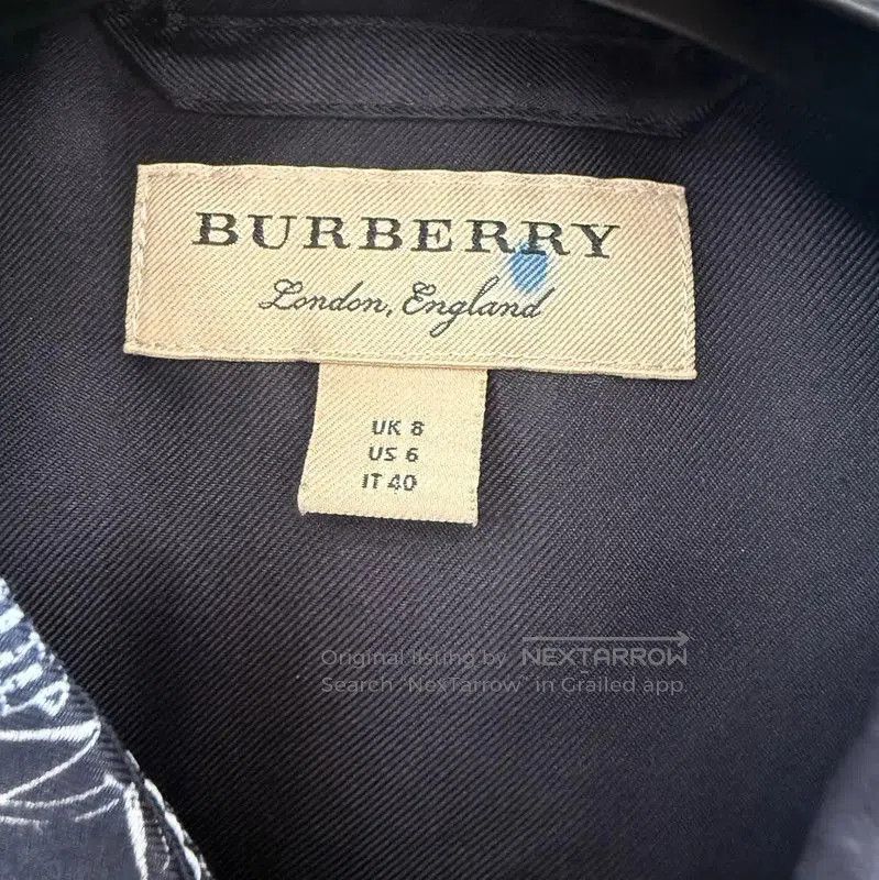 Burberry Burberry Black Printed Silk Shirt for Summer. Size M / US 6-8 / IT 42-44 - 6 Thumbnail