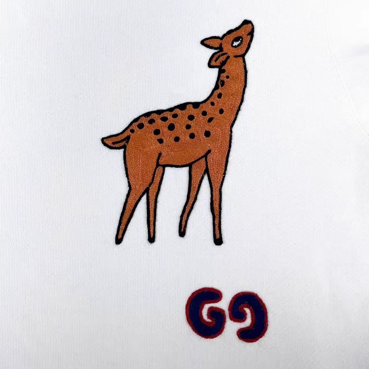 Gucci Gucci White Embroidered GG Giraffe Hoodie L Unisex Size US L / EU 52-54 / 3 - 4 Thumbnail