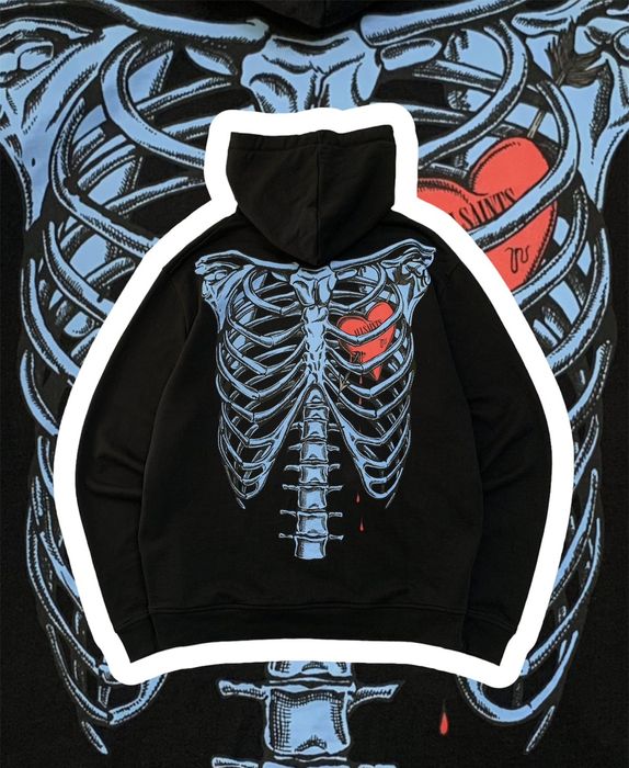 All saints bleeding online heart hoodie