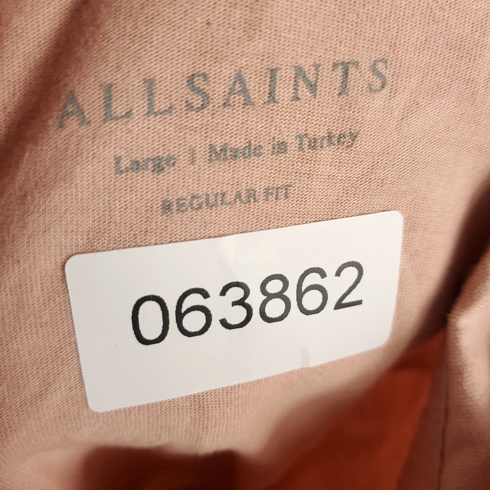 Allsaints AllSaints Polo Shirt Mens L Pink Short Sleeve Button Collar Cotton Regular Size US L / EU 52-54 / 3 - 7 Thumbnail