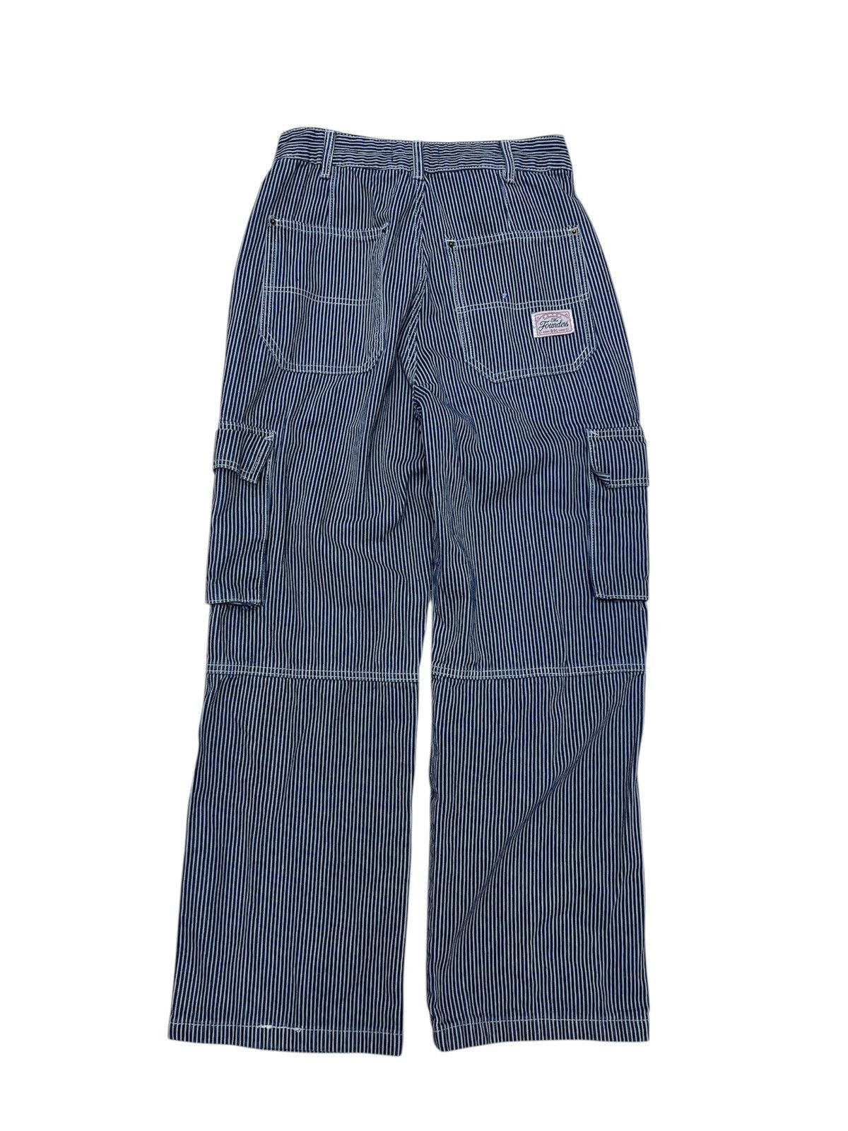 Japanese Brand JapaneseBrand Buckle Belt Striped Denim Baggy Cargo jeans Size US 26 / EU 42 - 2 Thumbnail