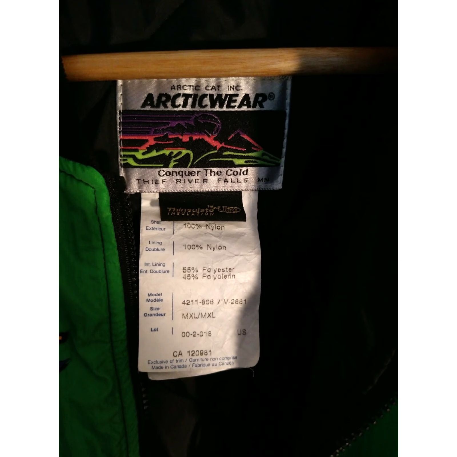 Vintage VINTAGE Arctic Cat Winter Bubble Windbreaker Jacket Made In Canada Size L 80s Size US L / EU 52-54 / 3 - 2 Thumbnail