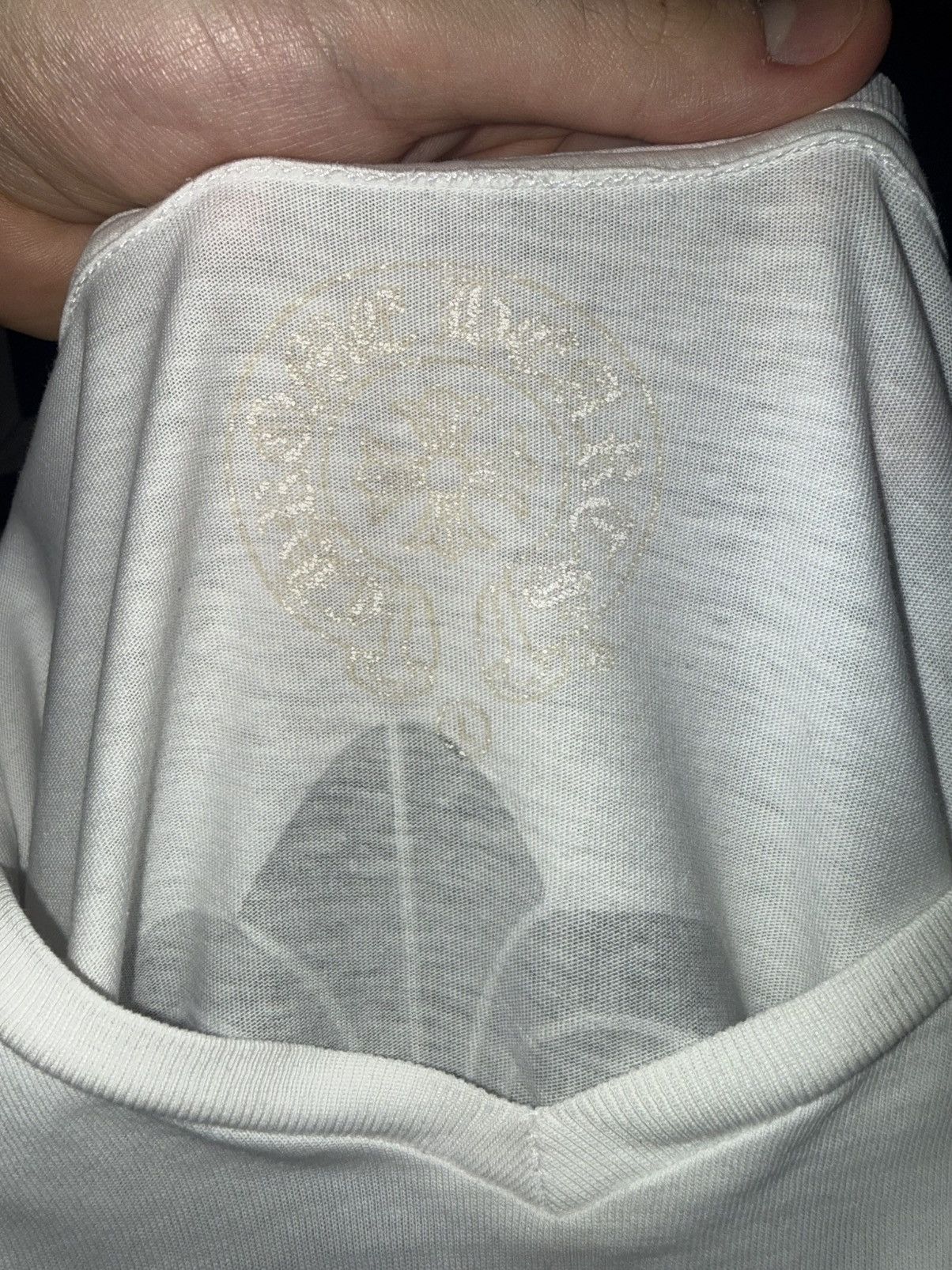 Chrome Hearts Chrome Hearts White V-neck Tee Size US L / EU 52-54 / 3 - 3 Thumbnail
