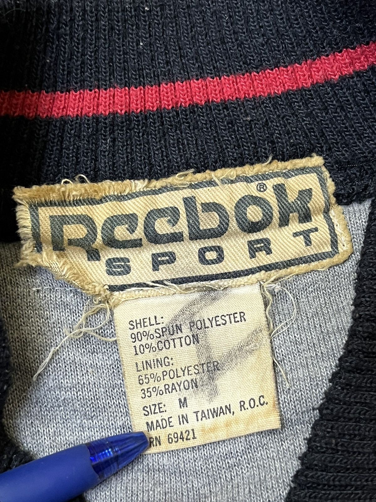 Reebok RARE🔥VINTAGE REEBOK SPORTS EMBROIDERY LOGO VARSITY JACKET Size US M / EU 48-50 / 2 - 19 Thumbnail