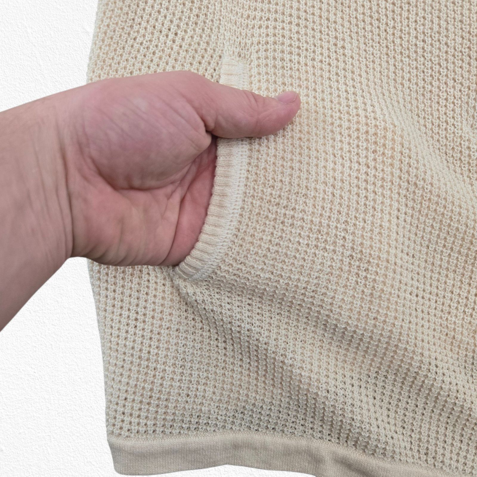 Splendid Splendid Cream Waffle Knit Open Longline Cardigan Sze Medium Size M / US 6-8 / IT 42-44 - 5 Thumbnail