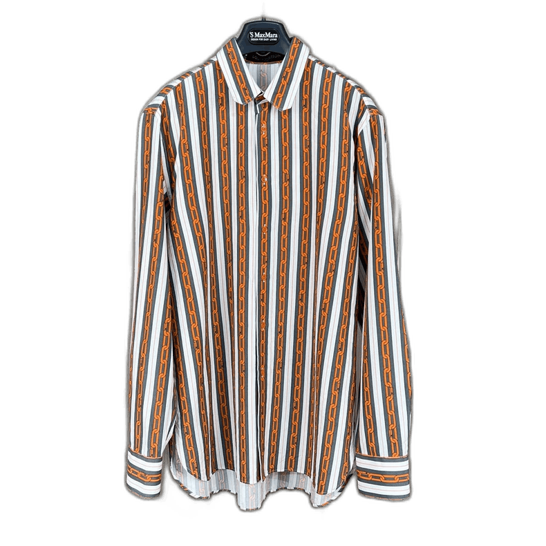 Louis Vuitton Louis Vuitton Chain Print Long Sleeve Shirt-yf Size US S / EU 44-46 / 1 - 1 Thumbnail