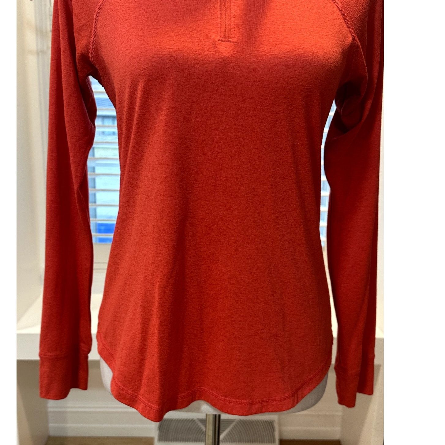 Reebok Reebok Womens Orange Performance Heather Quarter Zip Shirt S Size S / US 4 / IT 40 - 4 Thumbnail