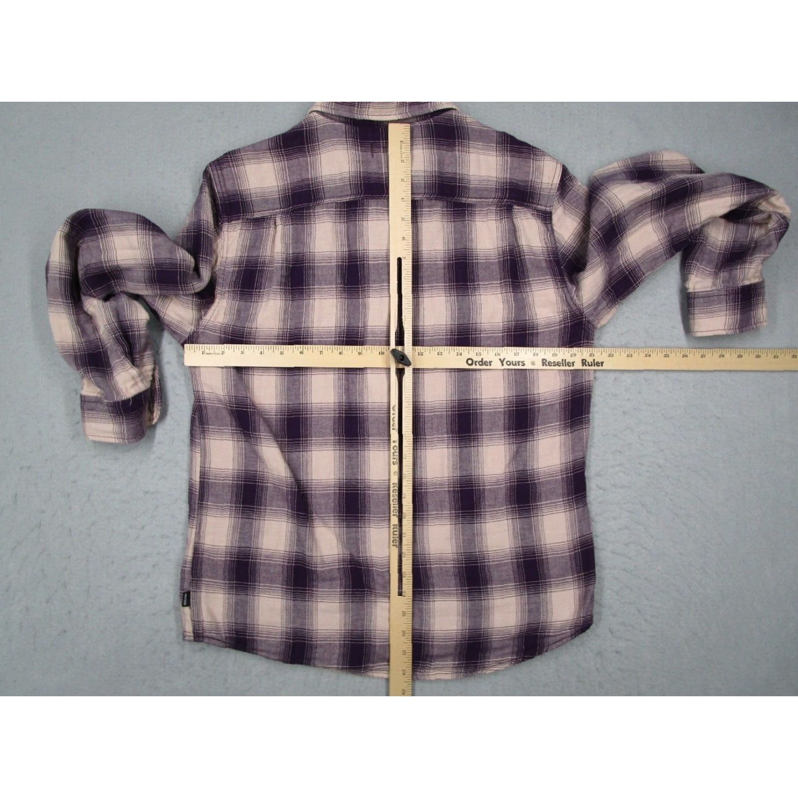 Brixton Brixton Button-Up Shirt Mens Medium Purple Check Flannel Long Sleeve Casual Size US M / EU 48-50 / 2 - 5 Thumbnail