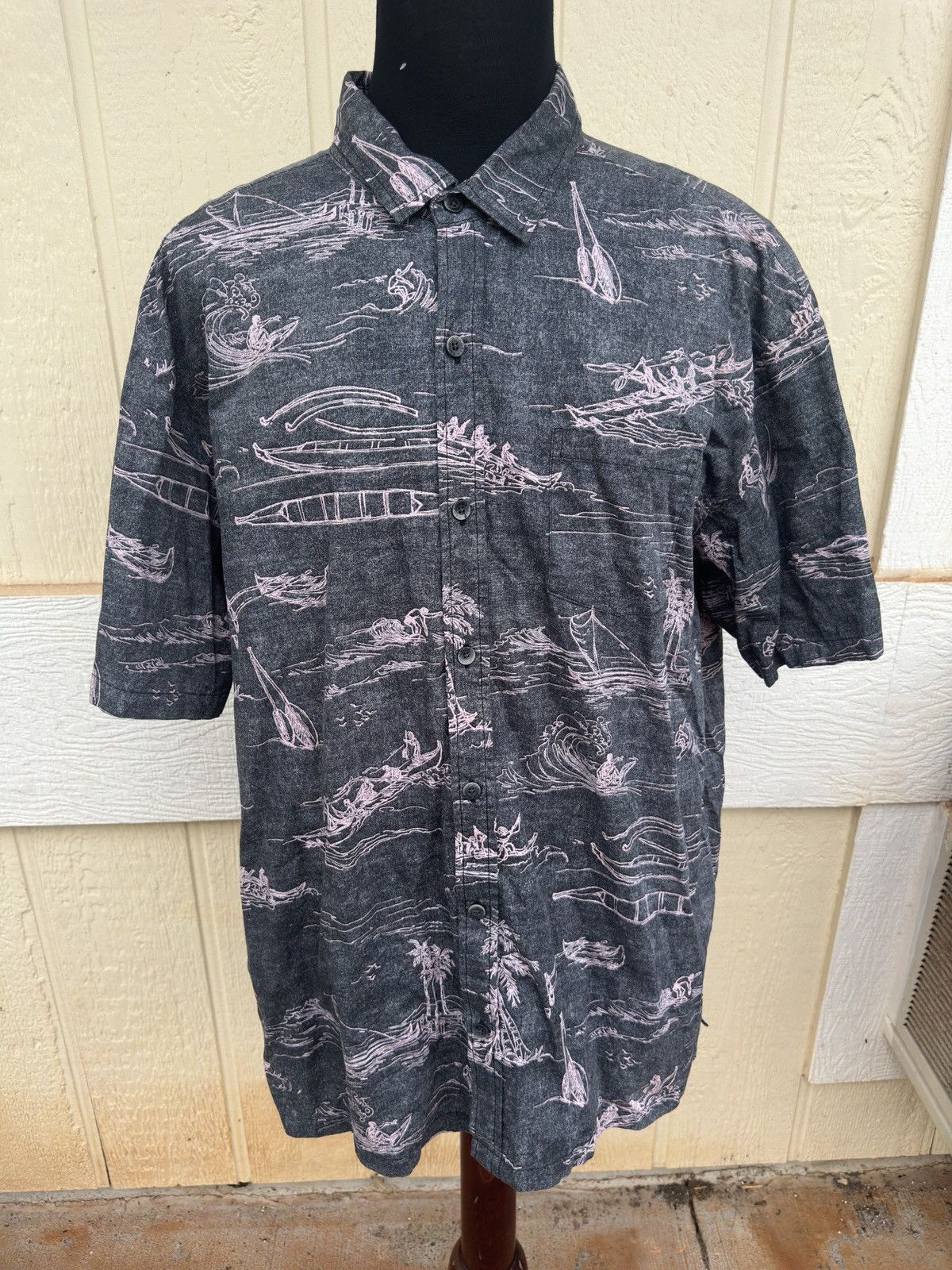 Other PreOwned Kahala Hawaiian Print Black Full Button Men's 2XL Size US XXL / EU 58 / 5 - 1 Thumbnail
