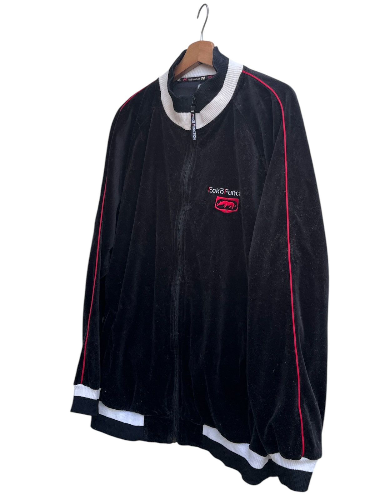 Ecko Unltd. × JNCO × Marc Ecko Ecko Function Velour Track Jacket Black Size US XL / EU 56 / 4 - 6 Thumbnail