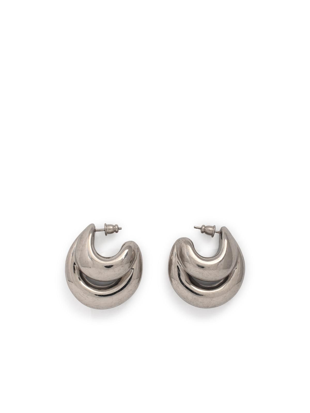 PANCONESI PANCONESI Silver 'Double Blow Up' Earrings Size ONE SIZE - 1 Thumbnail