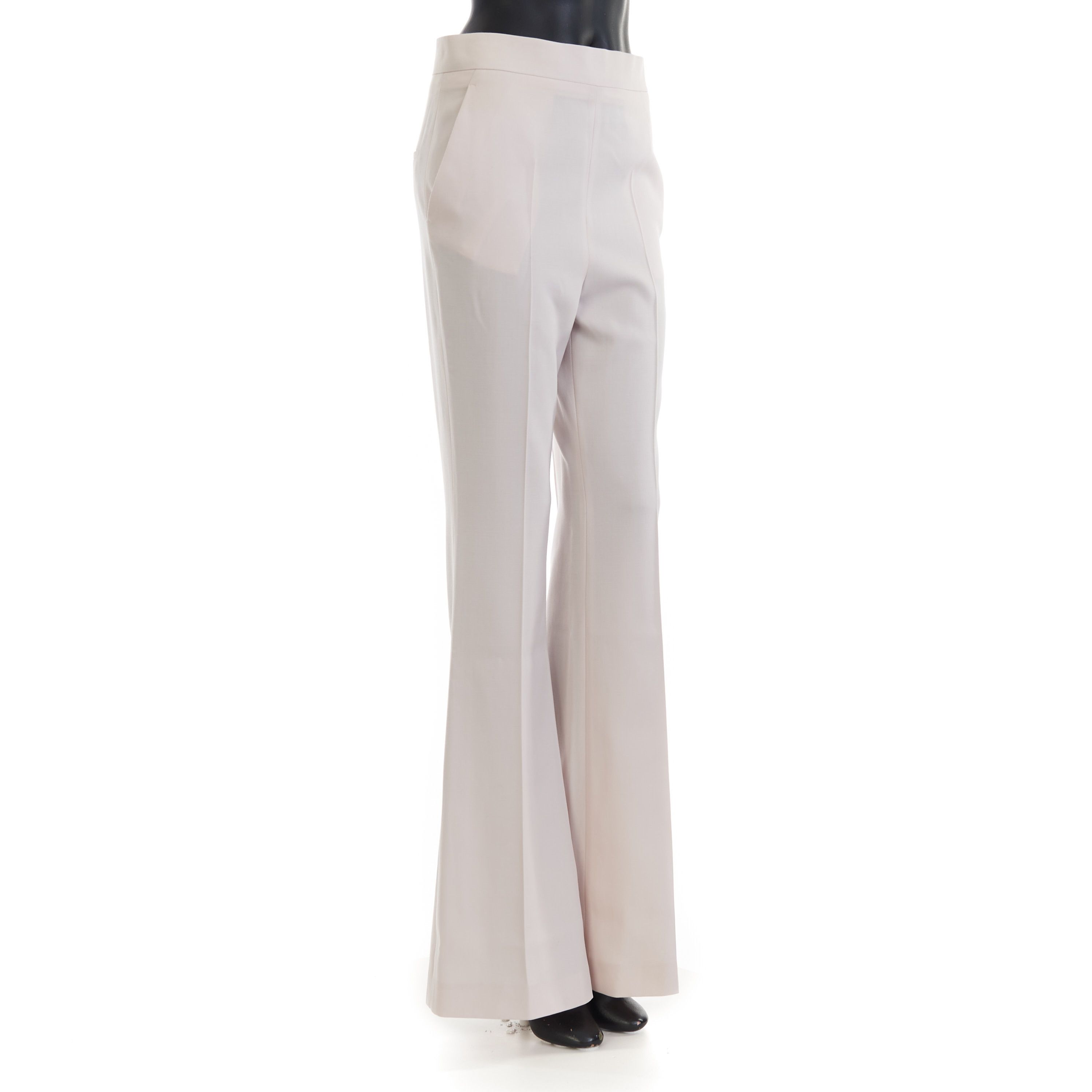 Fendi Beige Satin Trousers - Satin Panel, Asymmetrical Effect Size 27" / US 4 / IT 40 - 8 Thumbnail
