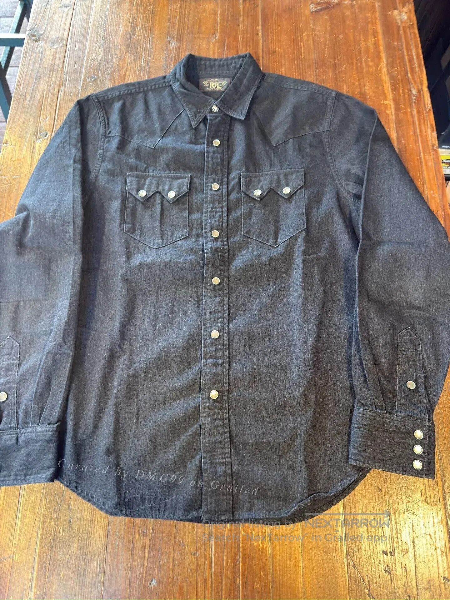RRL Ralph Lauren Double RL Sawtooth Denim Western Shirt | Grailed
