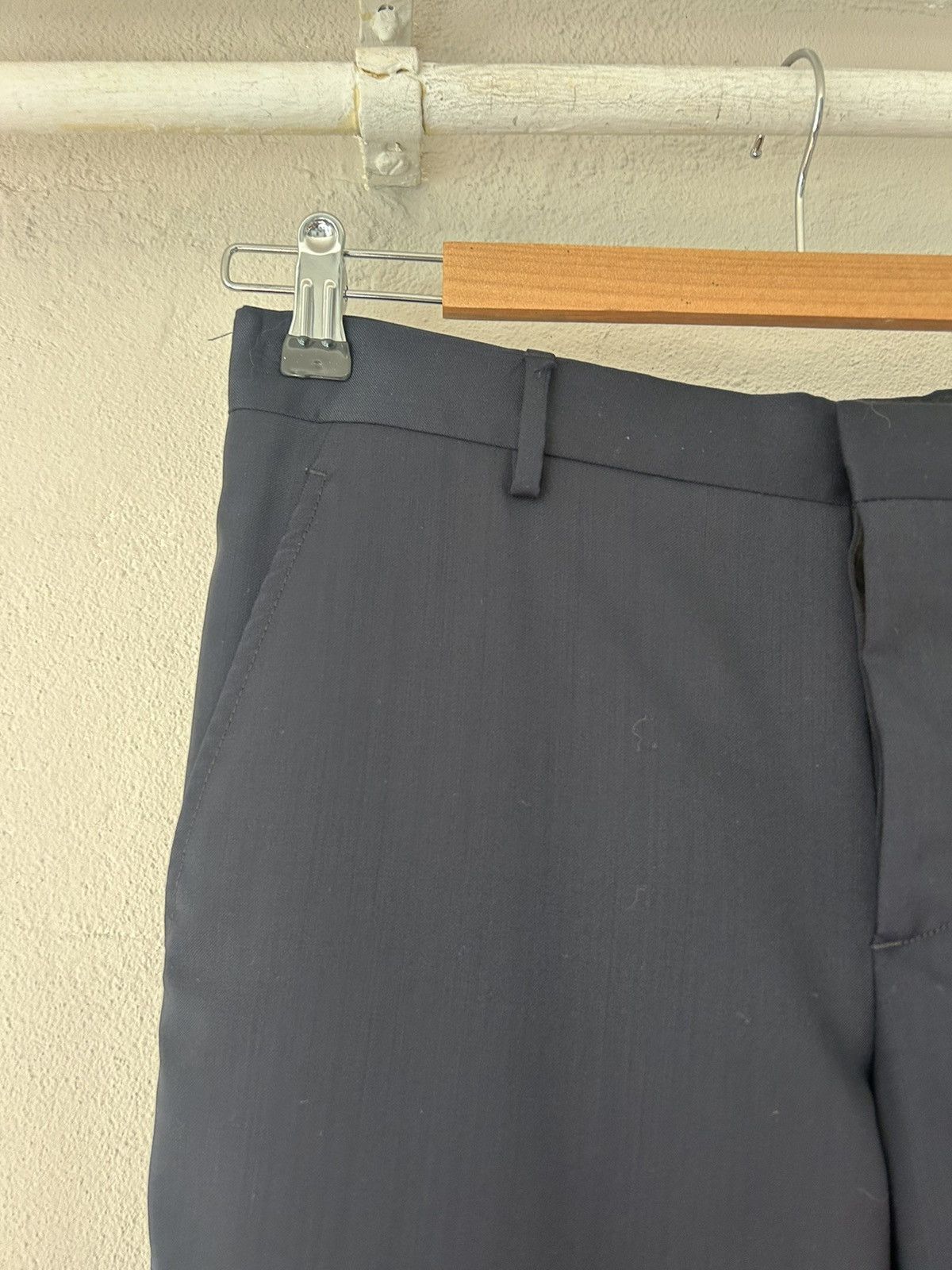 Prada Virgin Wool Navy Slim Fit Dress Pants Size US 31 - 3 Thumbnail