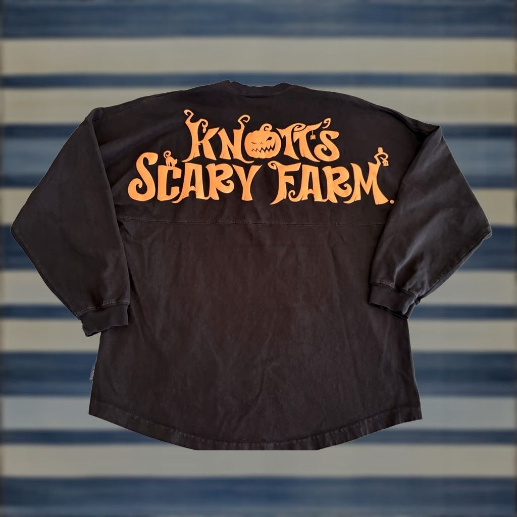 ESPIRIT Knott's Scary Farm Black Spirit Jersey Long Sleeve Shirt Halloween Size Medium Mens Size US M / EU 48-50 / 2 - 1 Thumbnail
