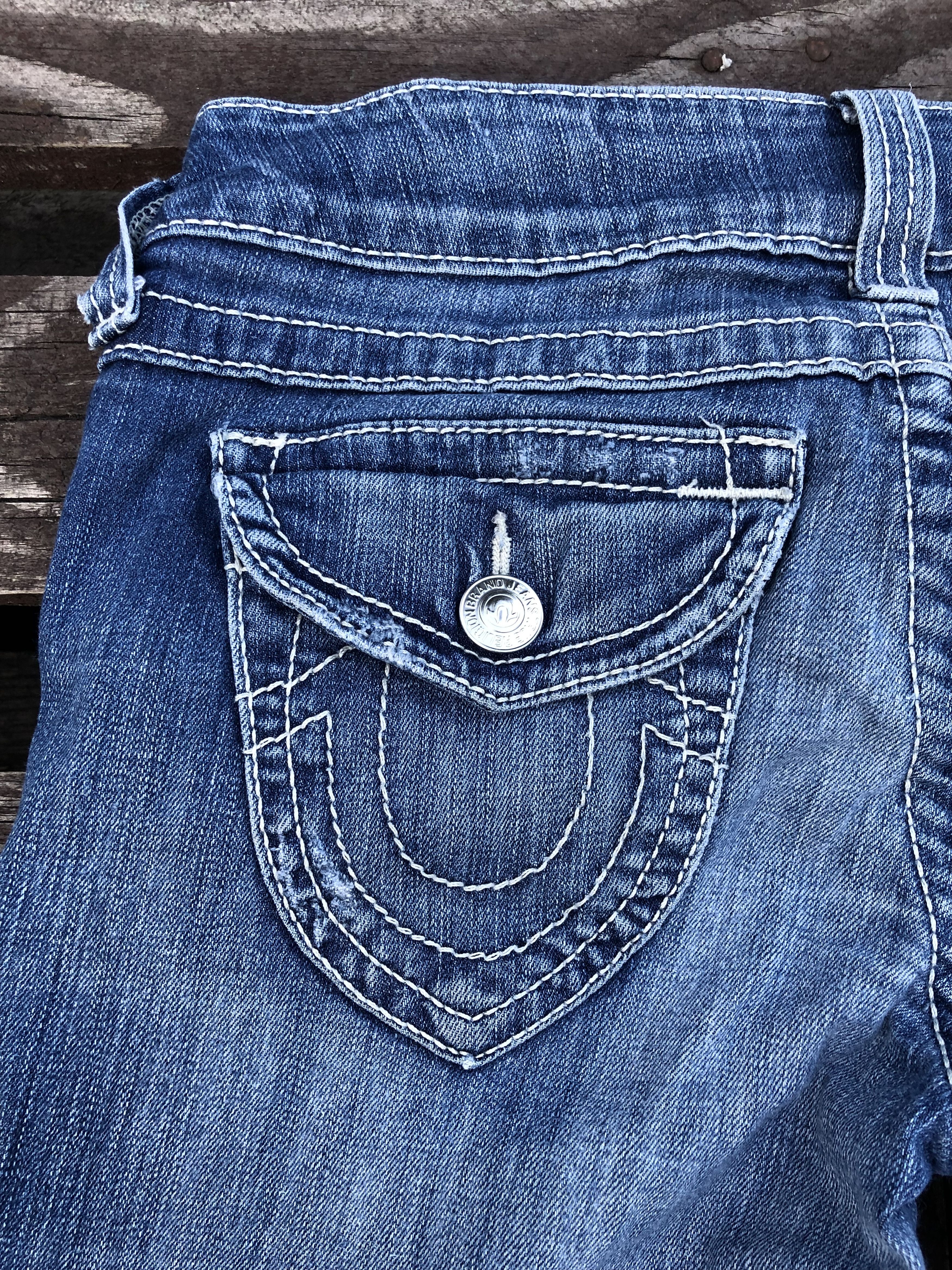 True Religion Vintage Y2K True Religion Straight Denim Jeans Size 28 Size 28" / US 6 / IT 42 - 19 Thumbnail