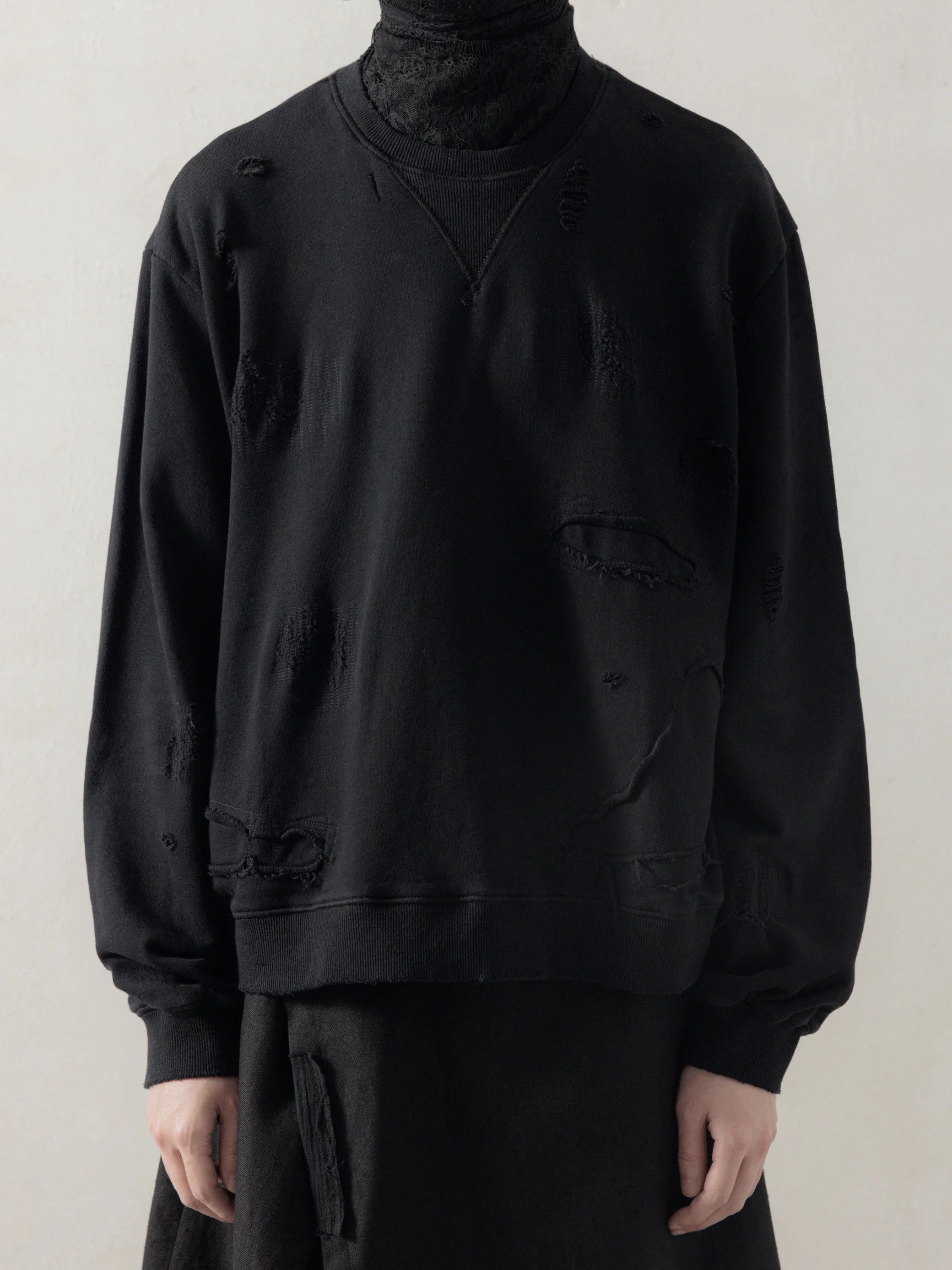 Professor.E Dirt Polo ブラック系 ポロスウェット 25FW｜Aged Polo – Professor.E