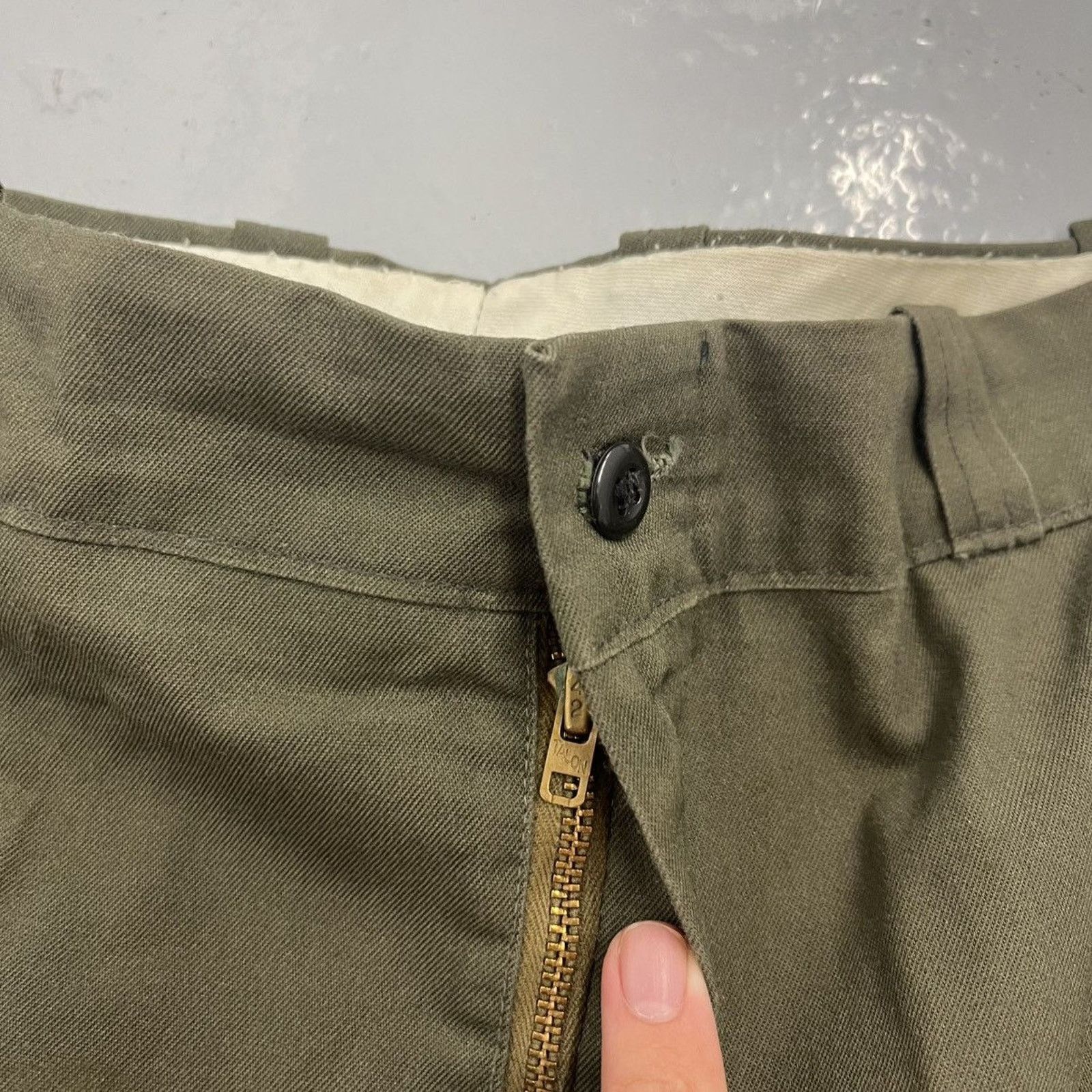 Sears Vintage 60s Sears Green Sanforized Workwear Chinos 34x28 Size US 34 / EU 50 - 2 Thumbnail