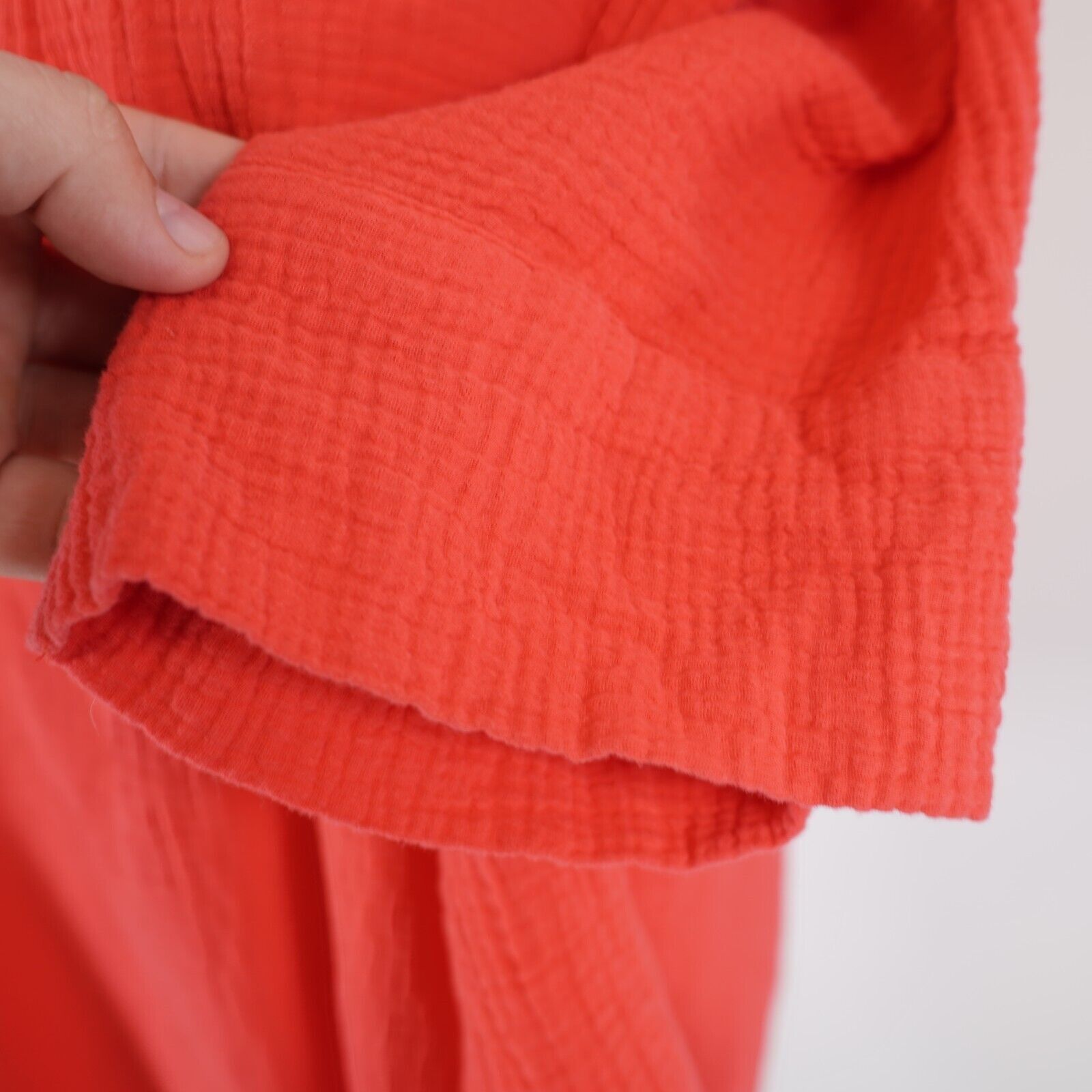 Jones New York Jones New York 1X Neon Pink / Orange Ribbed Cotton Lace V-Ne Size XL / US 12-14 / IT 48-50 - 3 Thumbnail