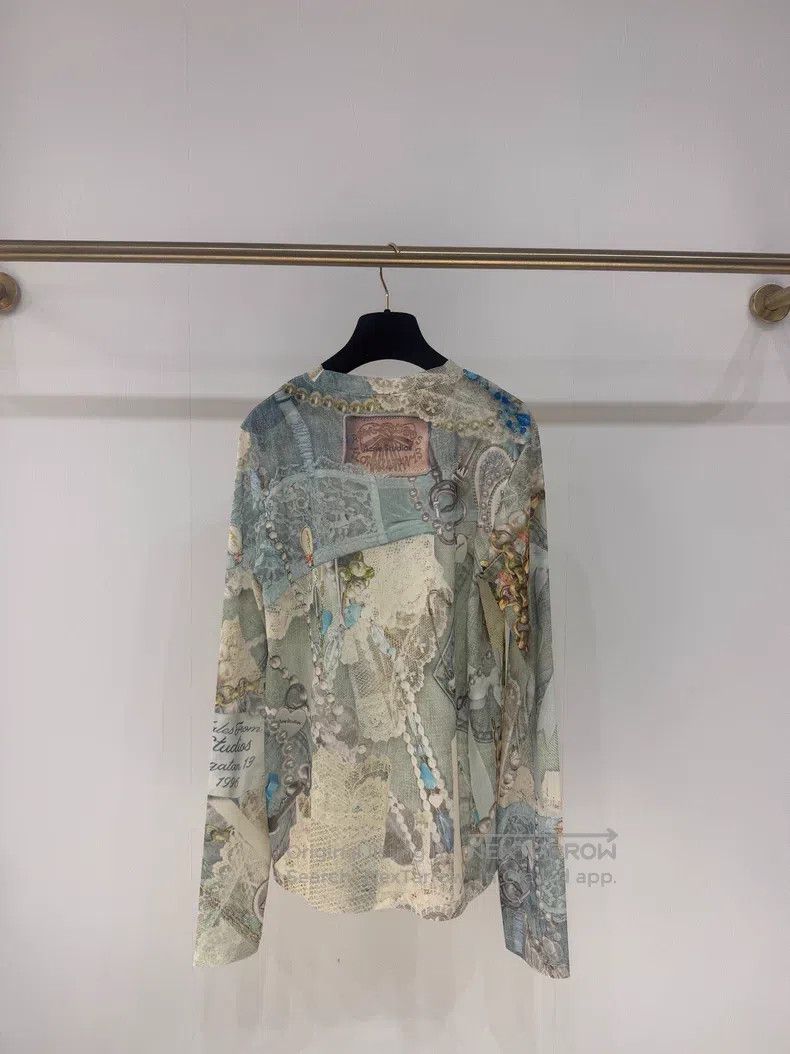Acne Studios Acne Studios Jewelry Chain Print Round Neck Long Sleeve T- Size XS / US 0-2 / IT 36-38 - 2 Thumbnail